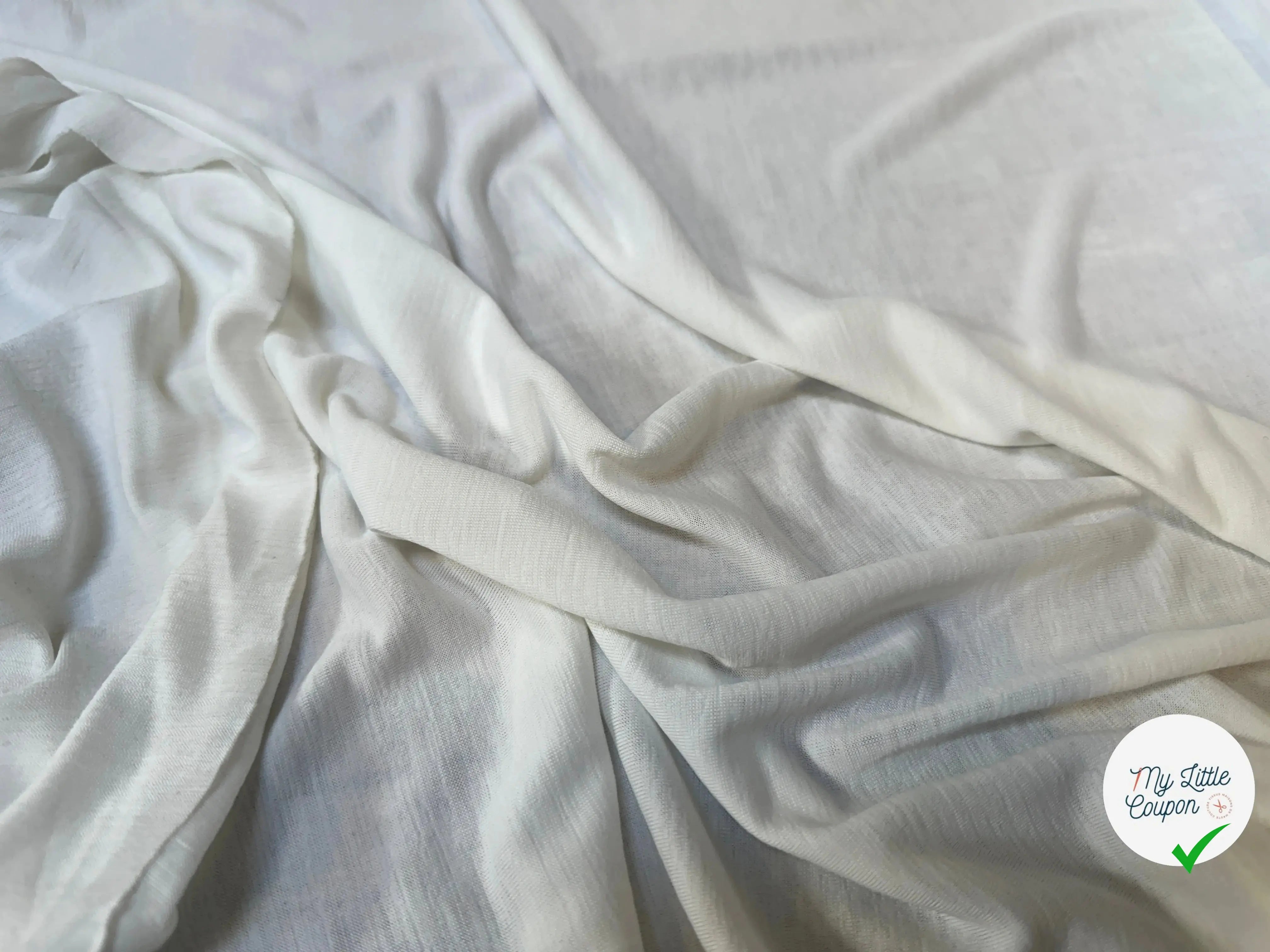 JERSEY JASPÉ FROID BLANC OFF WHITE - My Little Coupon