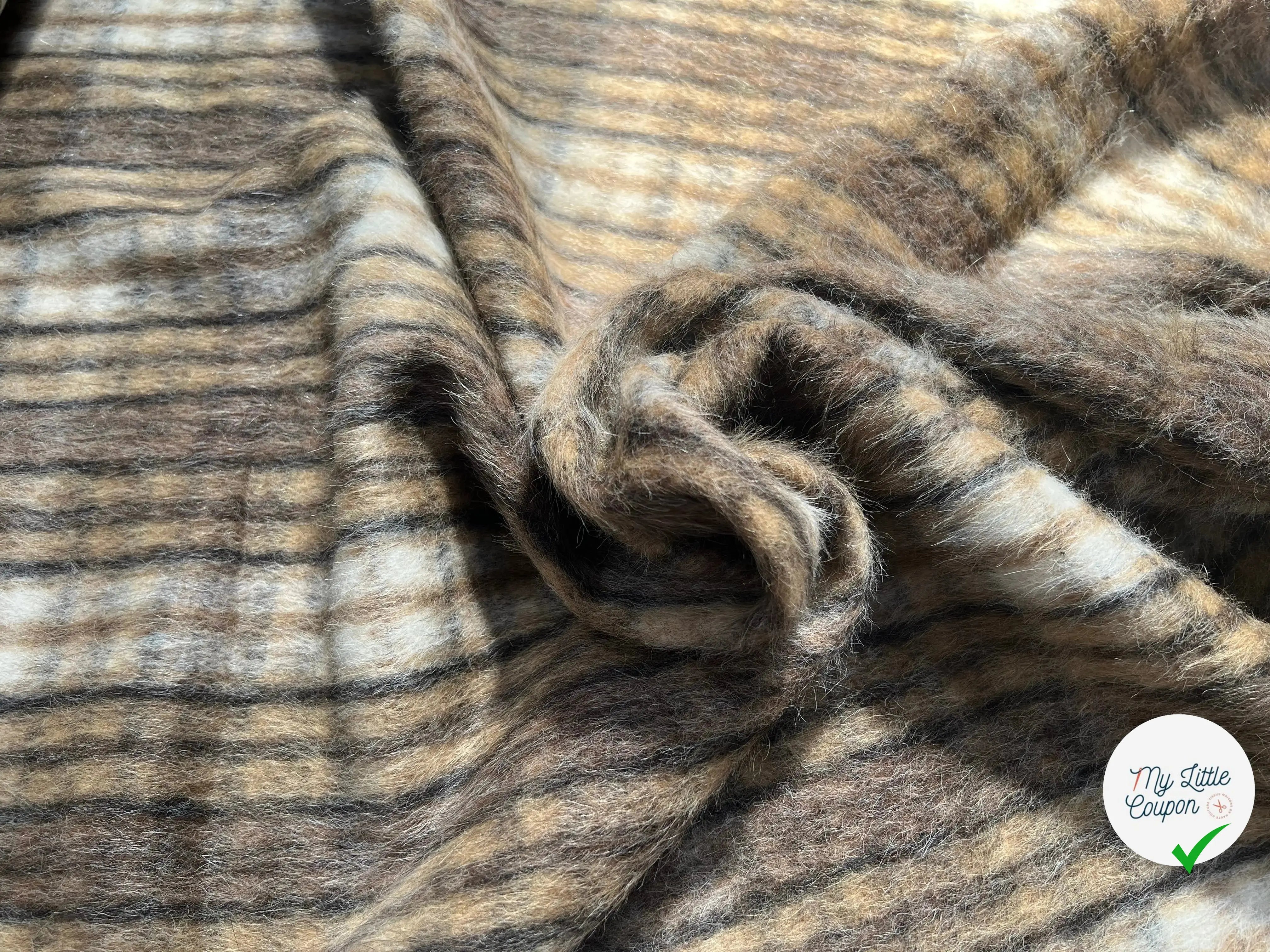 LAINAGE ALPAGA ESPRIT LÉOPARD BEIGE NOIR - My Little Coupon