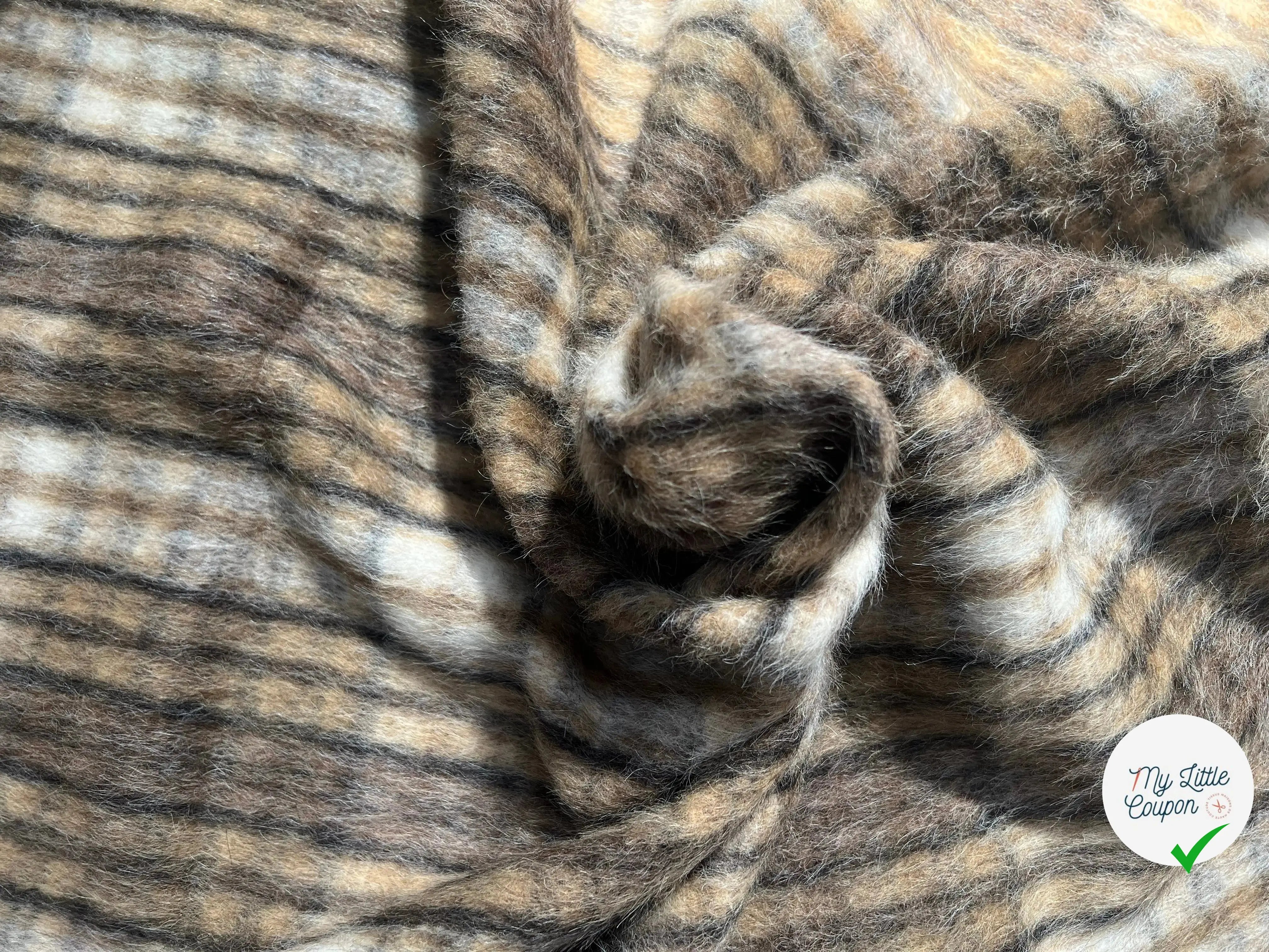 LAINAGE ALPAGA ESPRIT LÉOPARD BEIGE NOIR - My Little Coupon