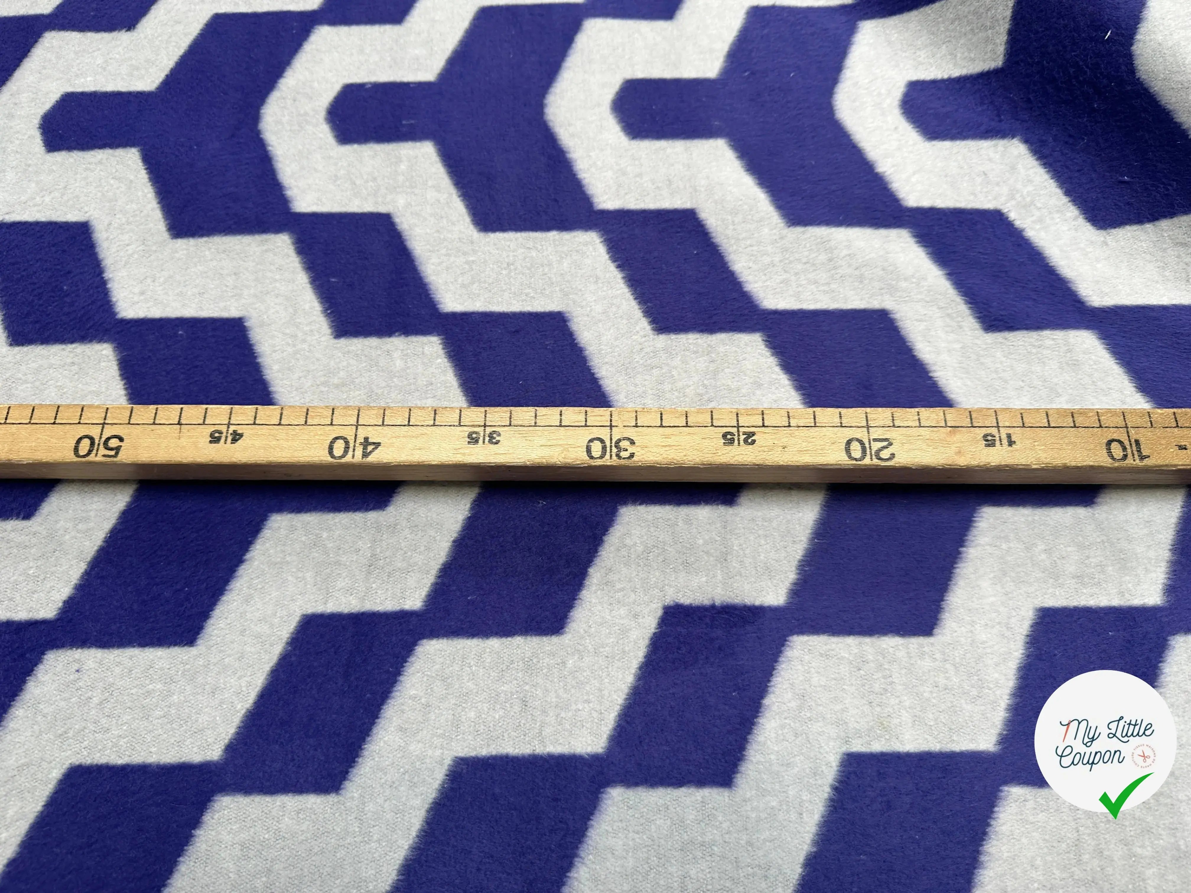 LAINAGE POLYESTER DUVETEUX GRAPHIQUE BLEU - My Little Coupon