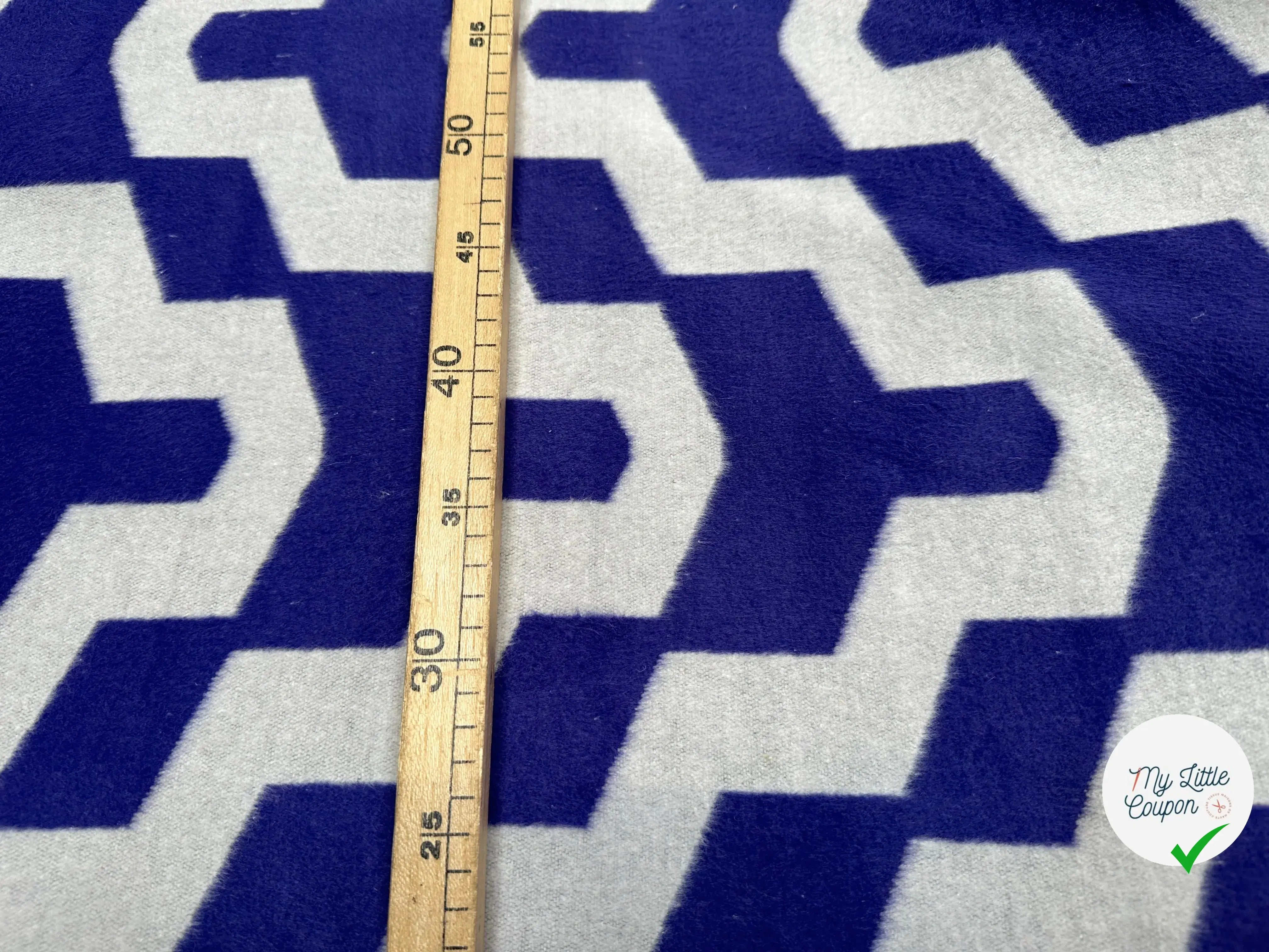 LAINAGE POLYESTER DUVETEUX GRAPHIQUE BLEU - My Little Coupon