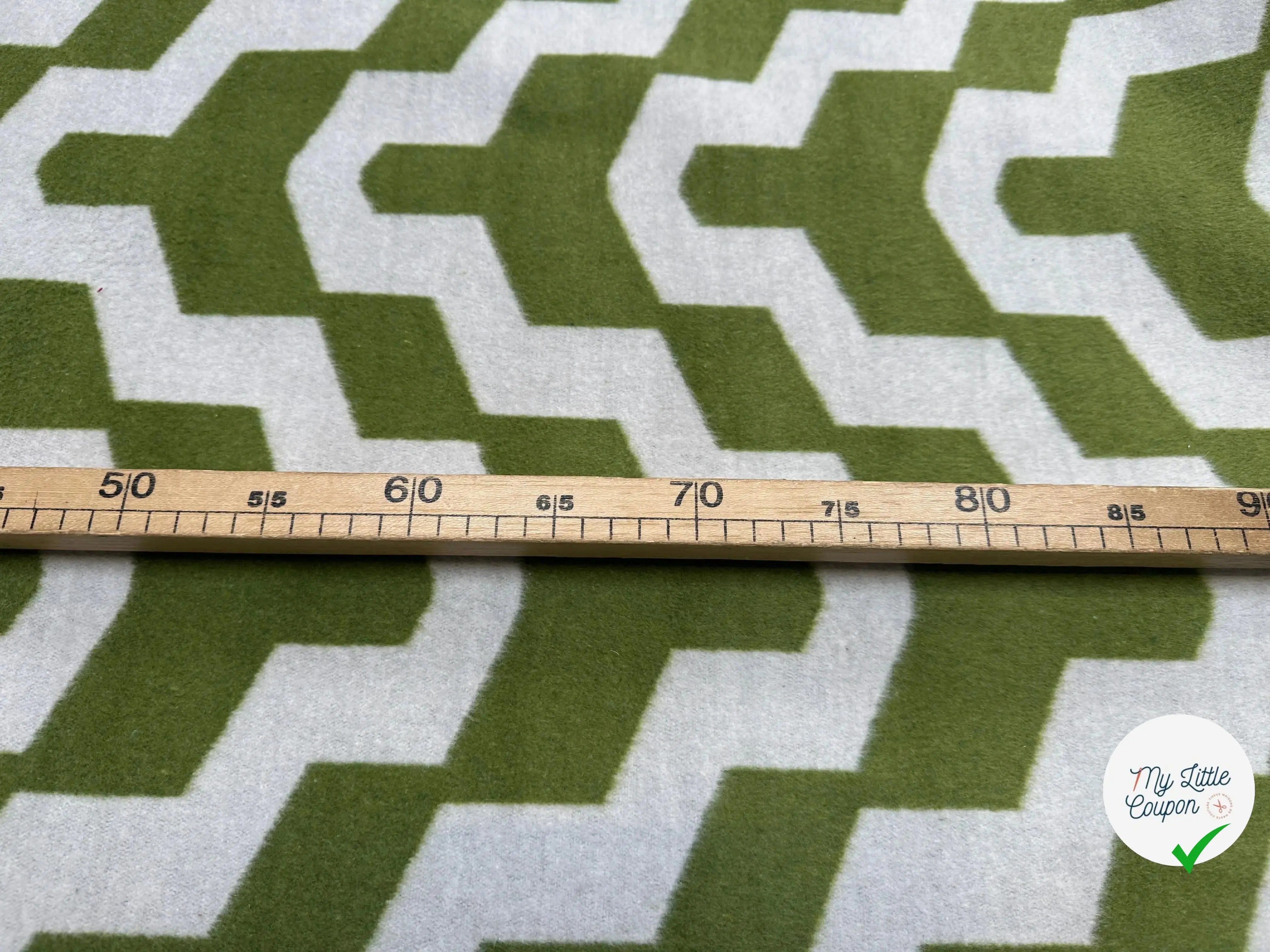 LAINAGE POLYESTER DUVETEUX GRAPHIQUE VERT - My Little Coupon