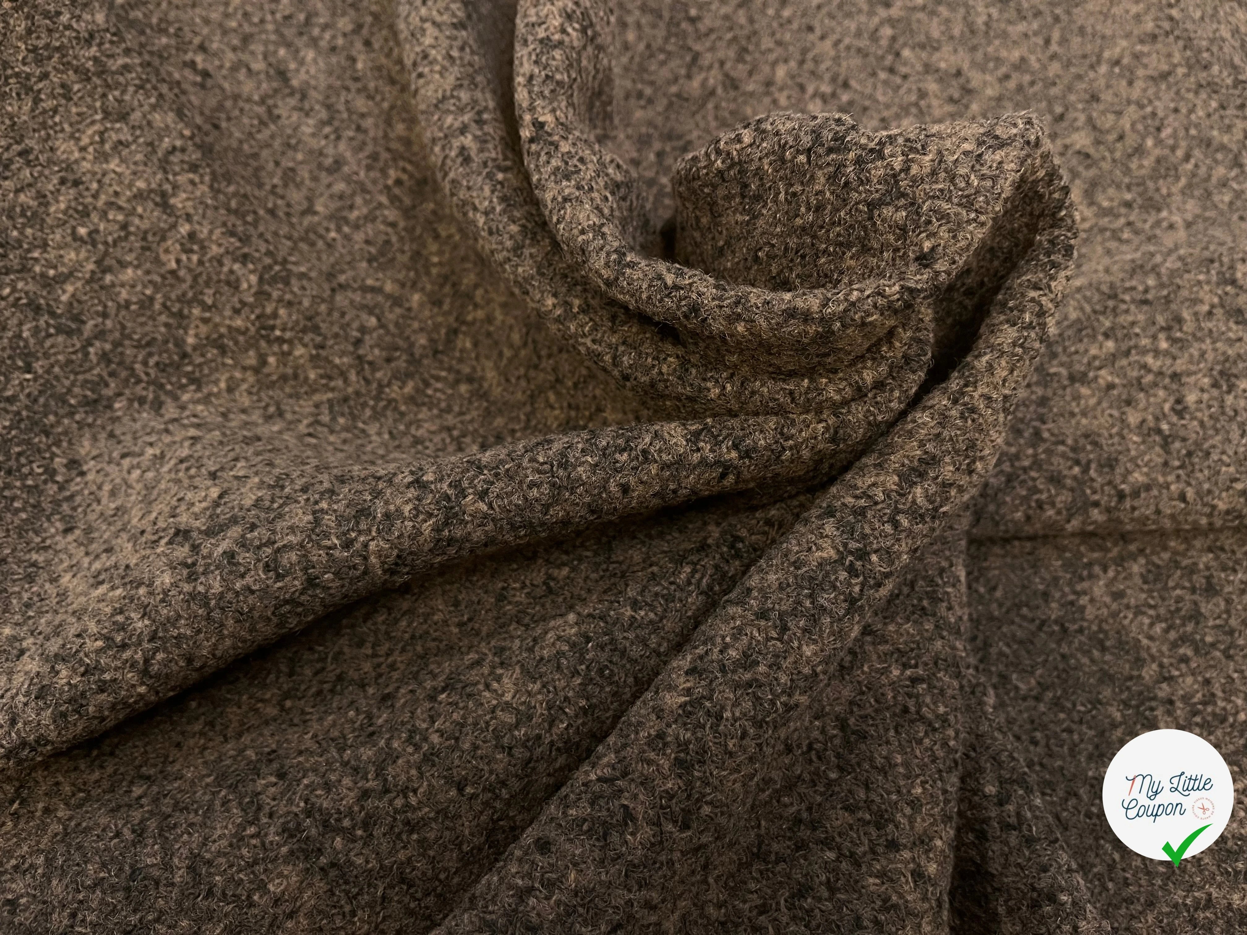 (Chute) LAINE BOUCLETTE MARRON CHINÉE STRETCH 160CM - My Little Coupon