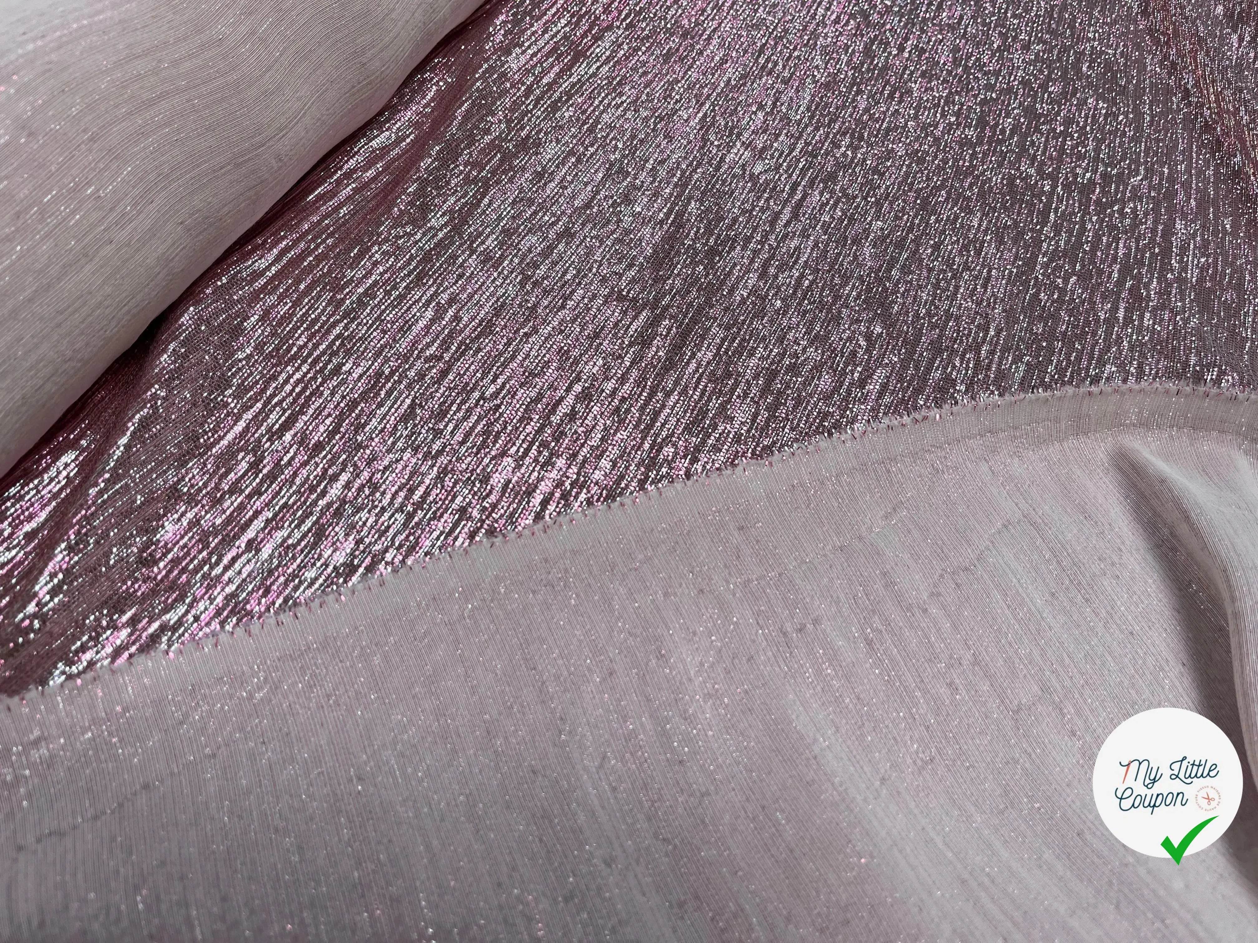LAMÉ DE SOIE ROSE GRIS - My Little Coupon
