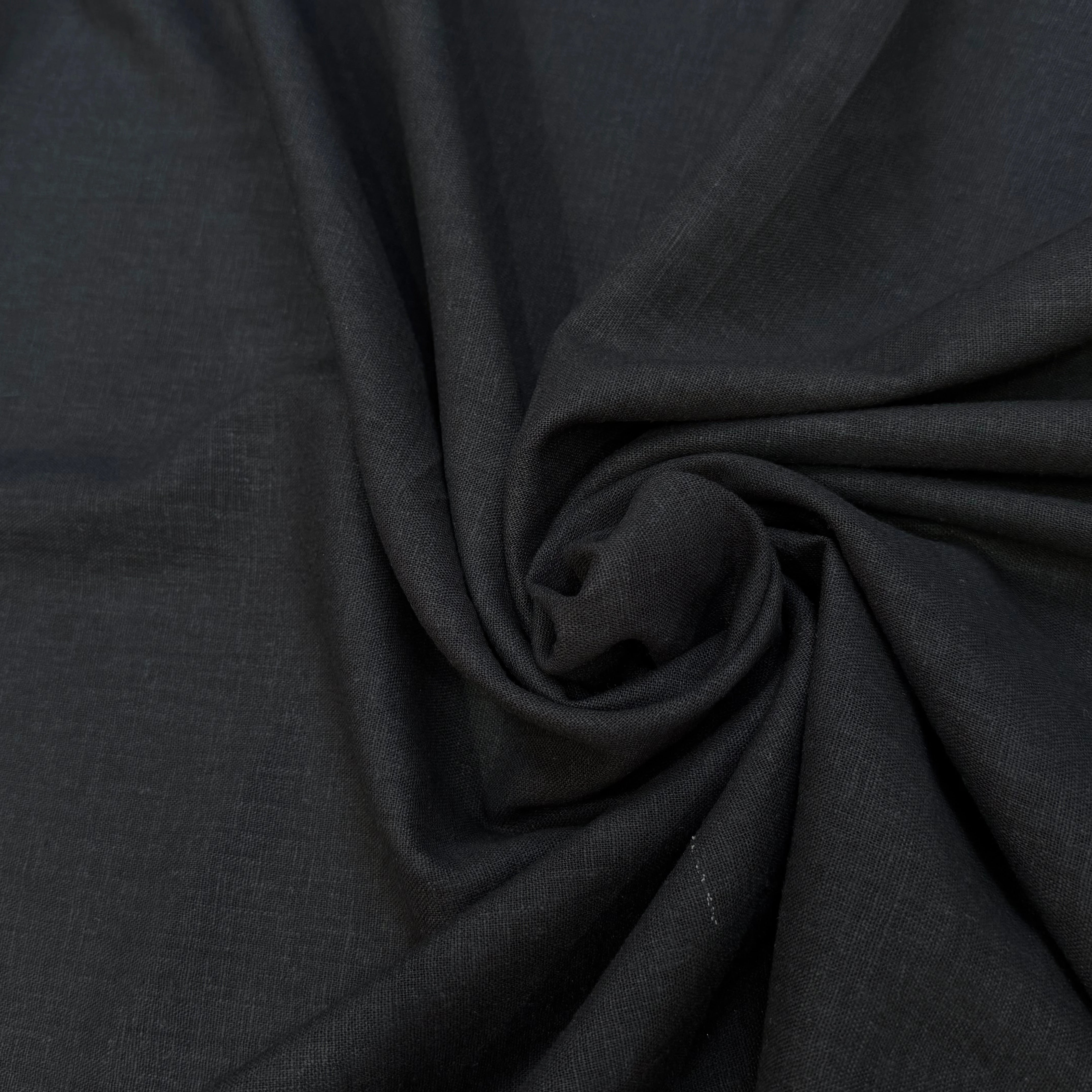 (Chute) LIN VISCOSE BEAU TOUCHER 55% LIN NOIR TEXTURÉ - My Little Coupon