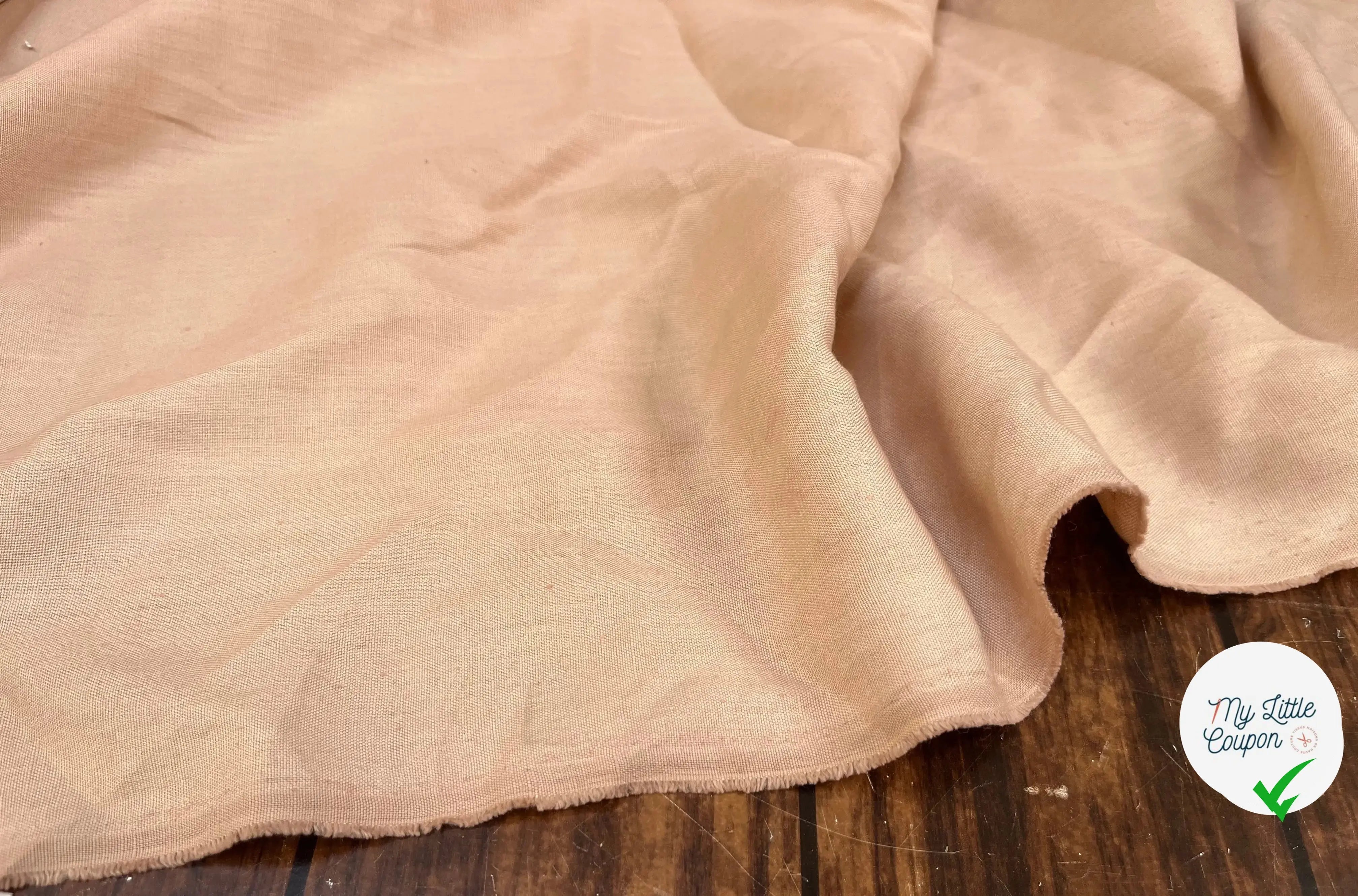 LIN VISCOSE UNIE VIEUX ROSE - My Little Coupon