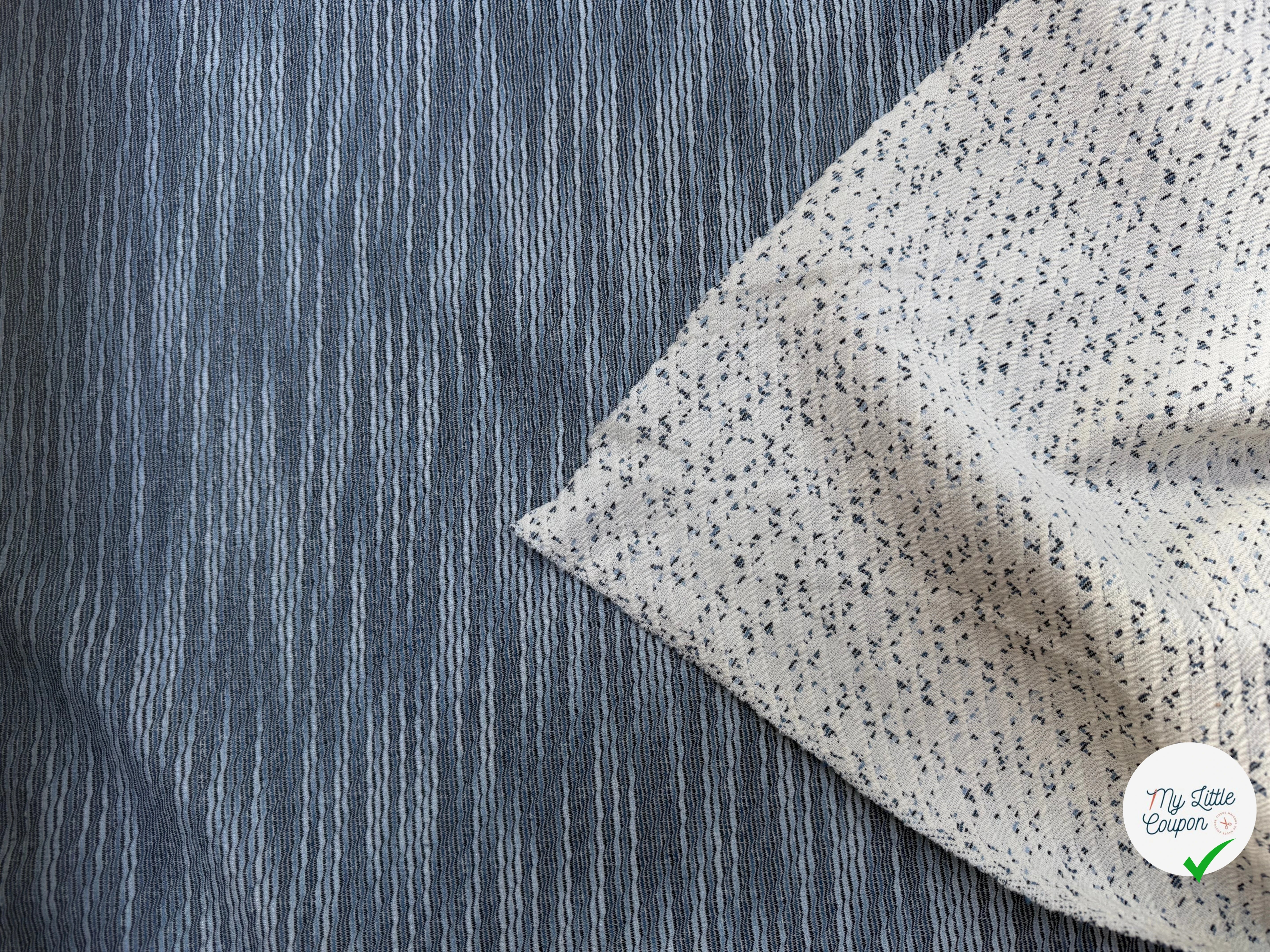 (Chute) MAILLE BELLE TENUE JACQUARD COTON BLUE - My Little Coupon