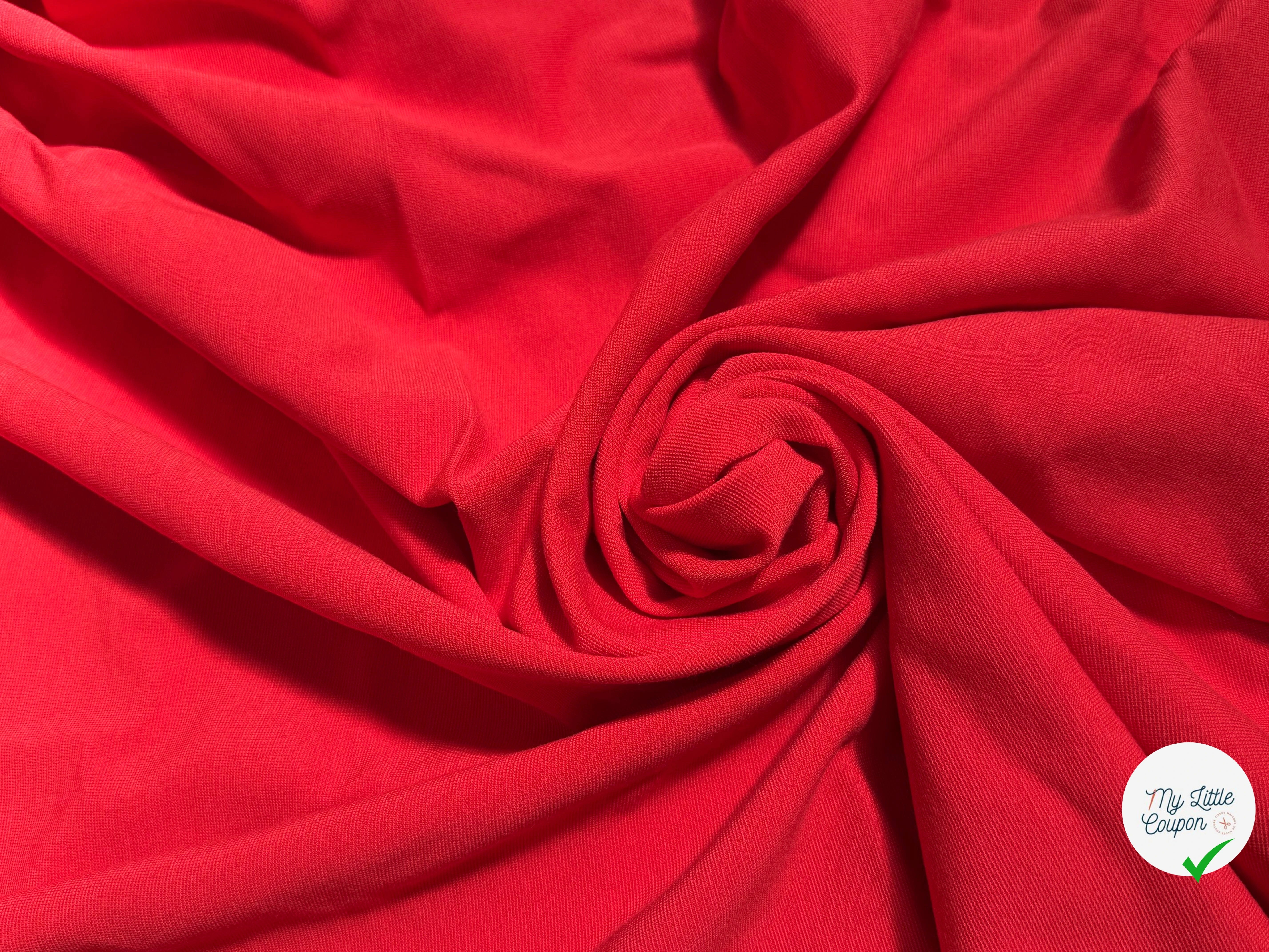 (Chute) MAILLE COTON LOURDE ROUGE ULTRA STRETCH - My Little Coupon