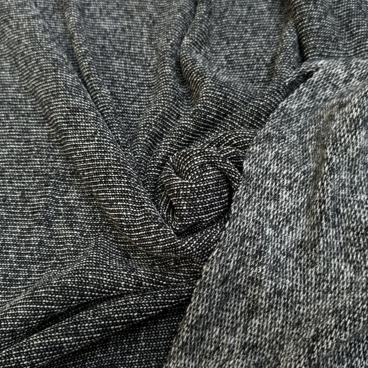 (Chute) MAILLE TRICOTÉE POLYLAINE TRÈS BELLE GRIS CHINÉ - My Little Coupon