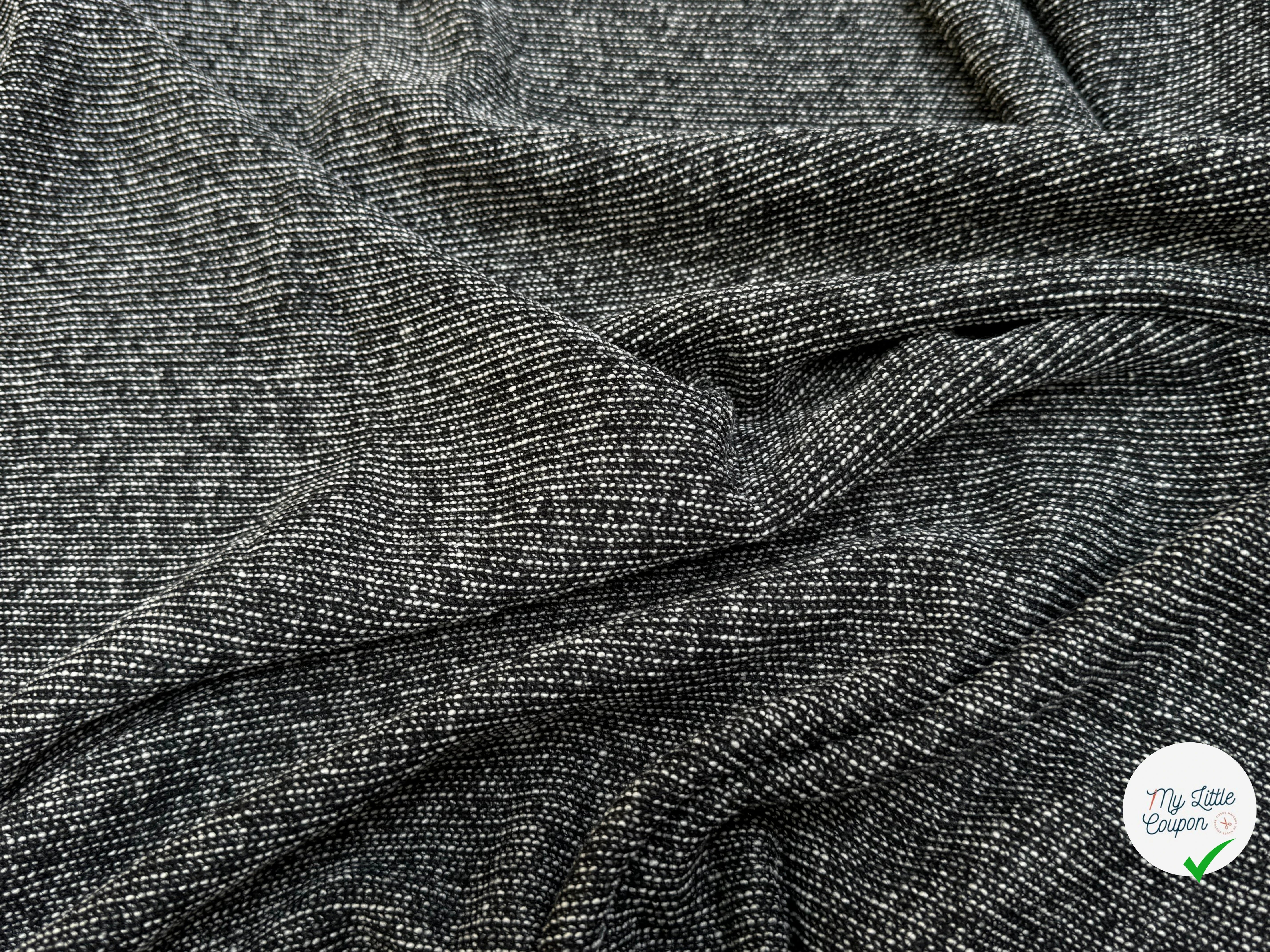 (Chute) MAILLE TRICOTÉE POLYLAINE TRÈS BELLE GRIS CHINÉ - My Little Coupon