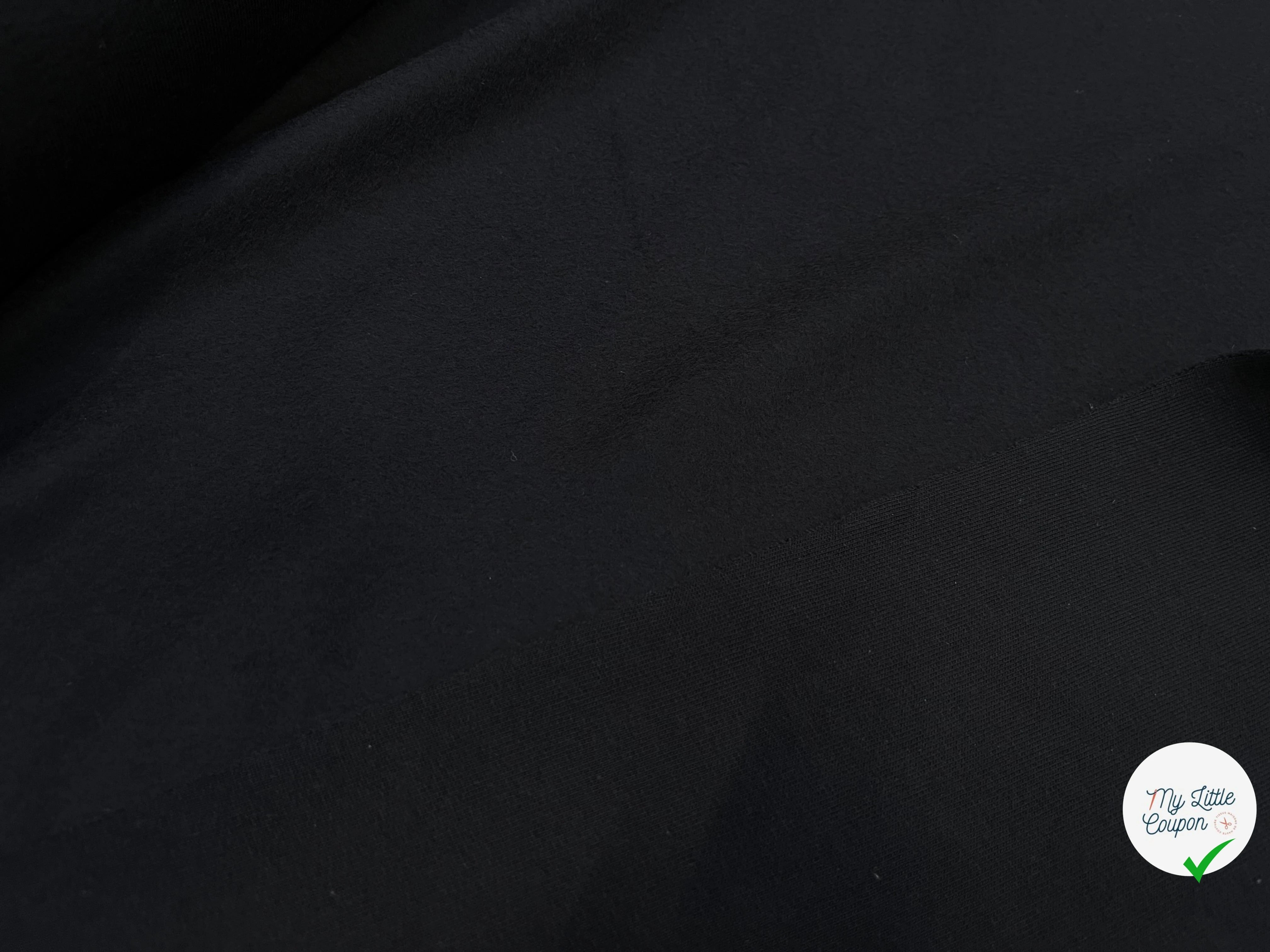 (Chute) MOLLETON LÉGER ULTRA DOUX NOIR (ULTRA PREMIUM) - My Little Coupon