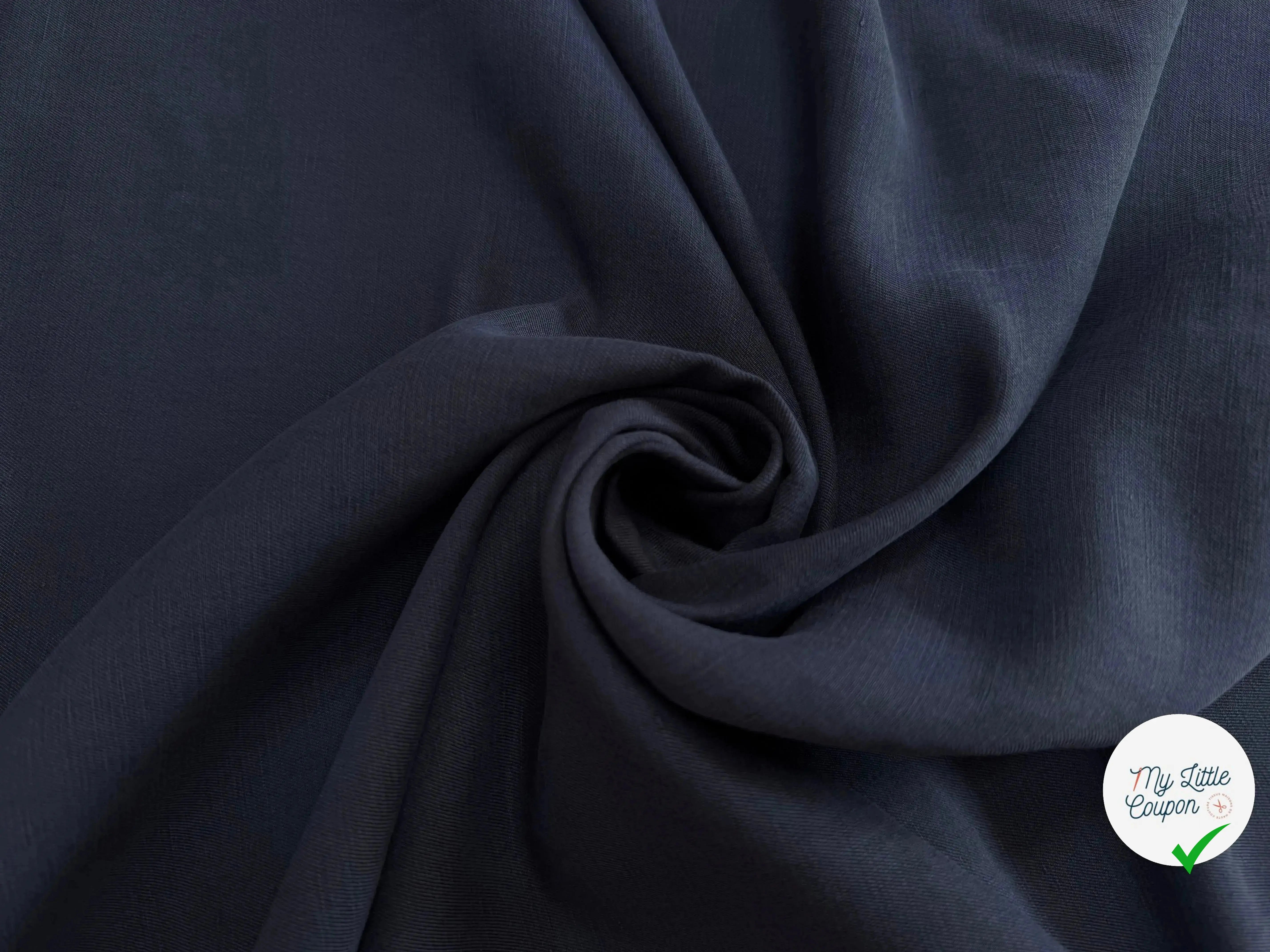 ORGANIC LINEN SILK TWILL, Ink Navy - My Little Coupon
