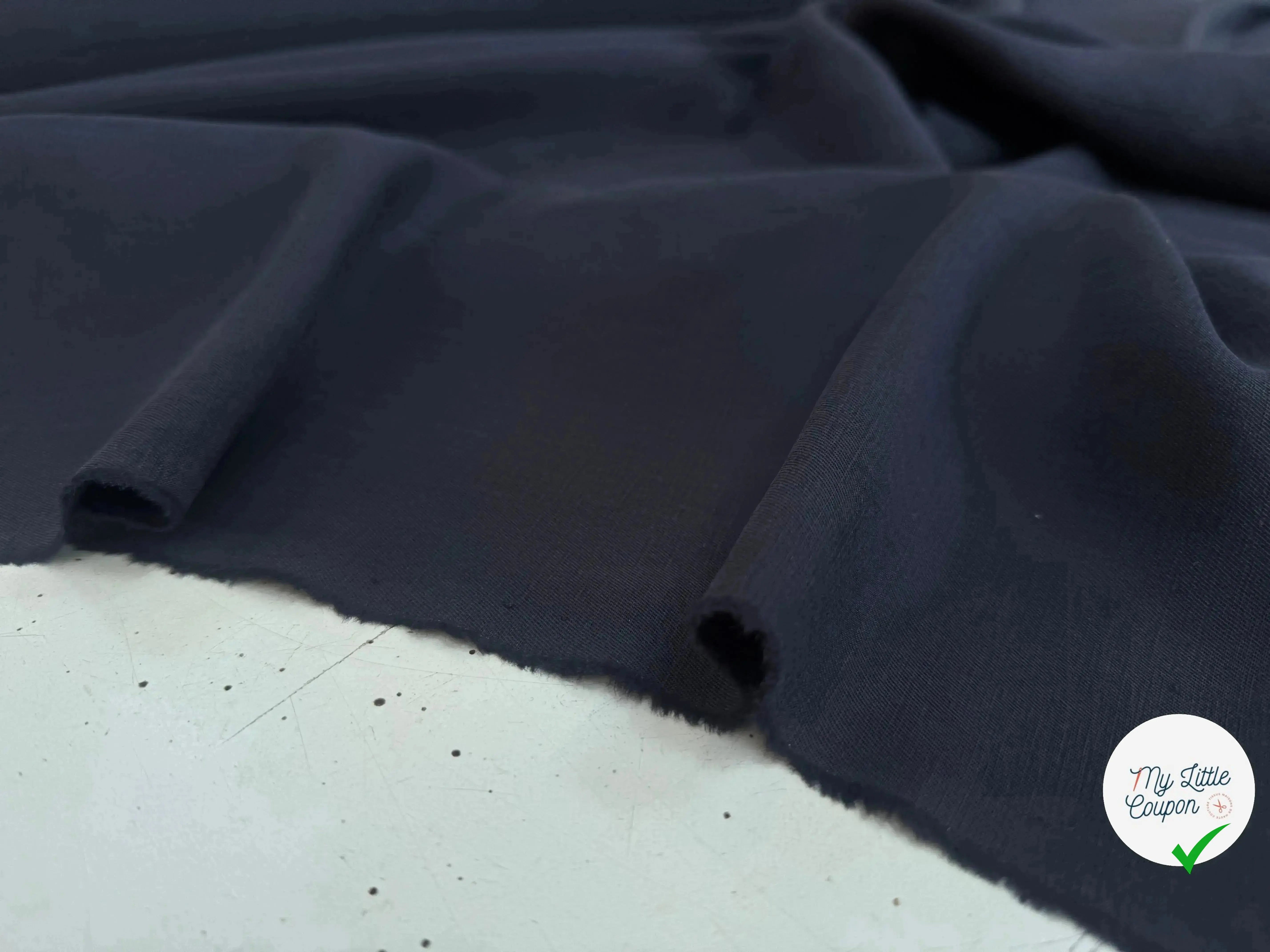 ORGANIC LINEN SILK TWILL, Ink Navy - My Little Coupon