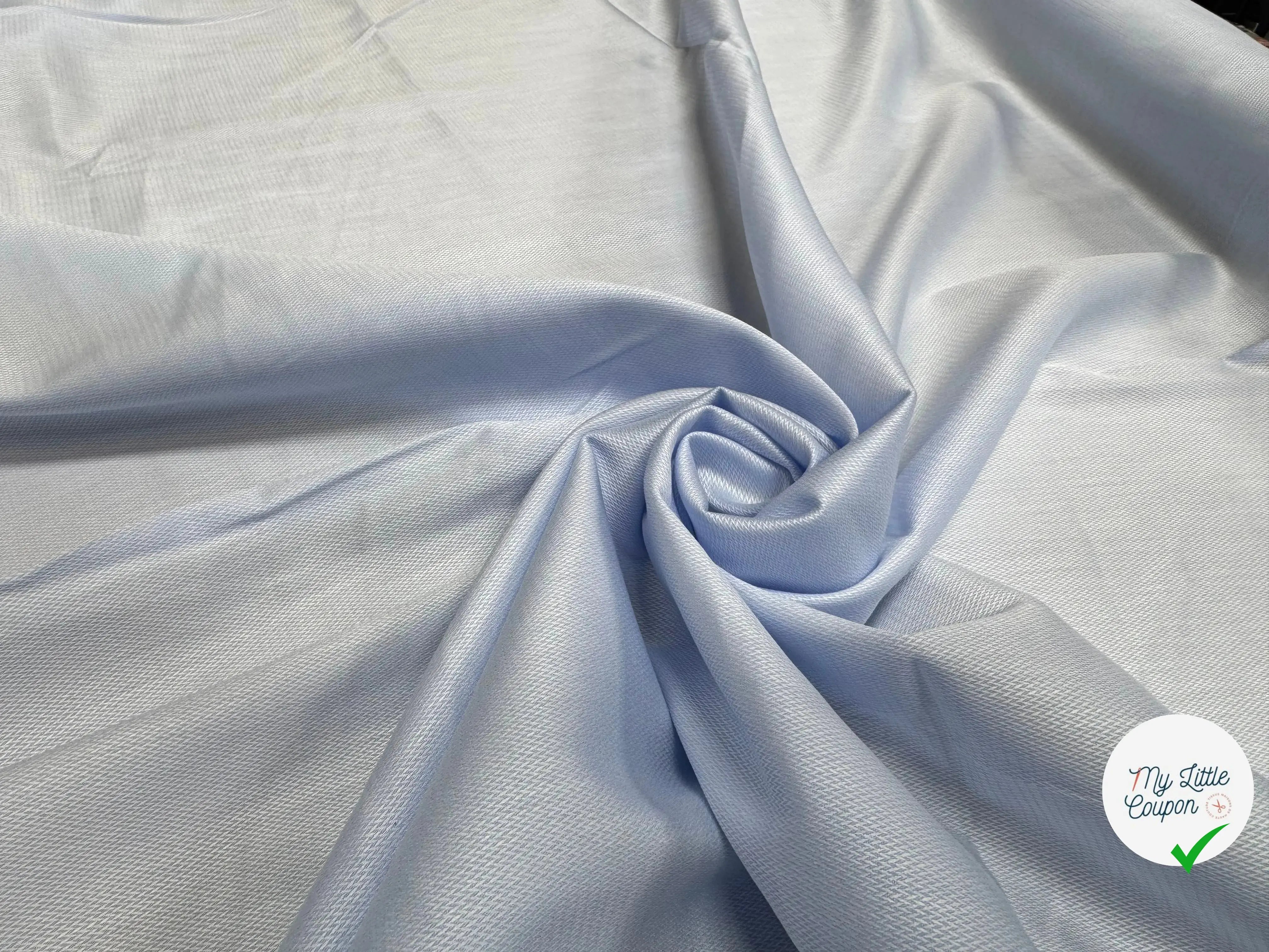 OXFORD 100% COTON BLEU CLAIR ET BLANC - My Little Coupon