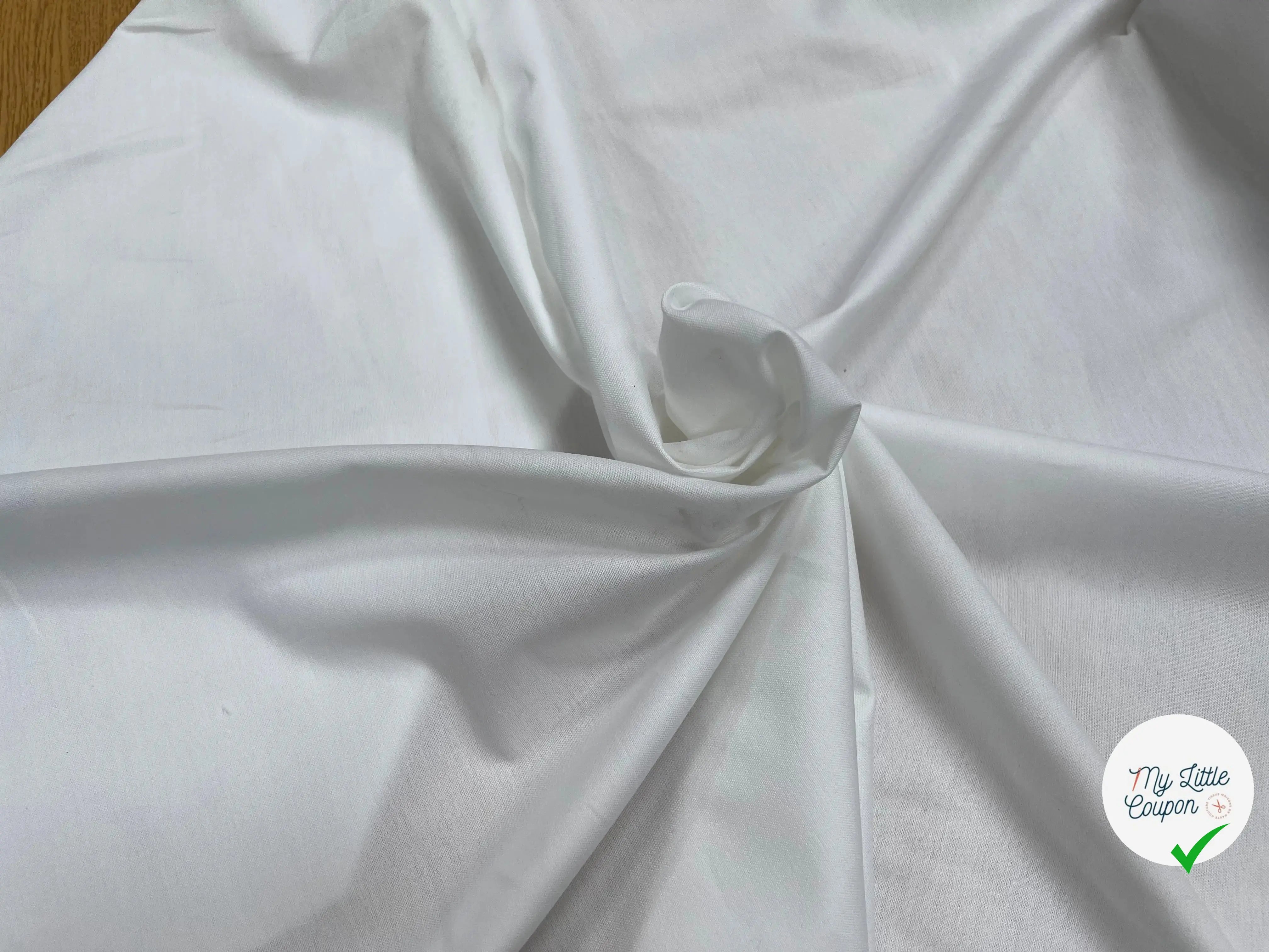 OXFORD DE COTON BLANC UNI - My Little Coupon