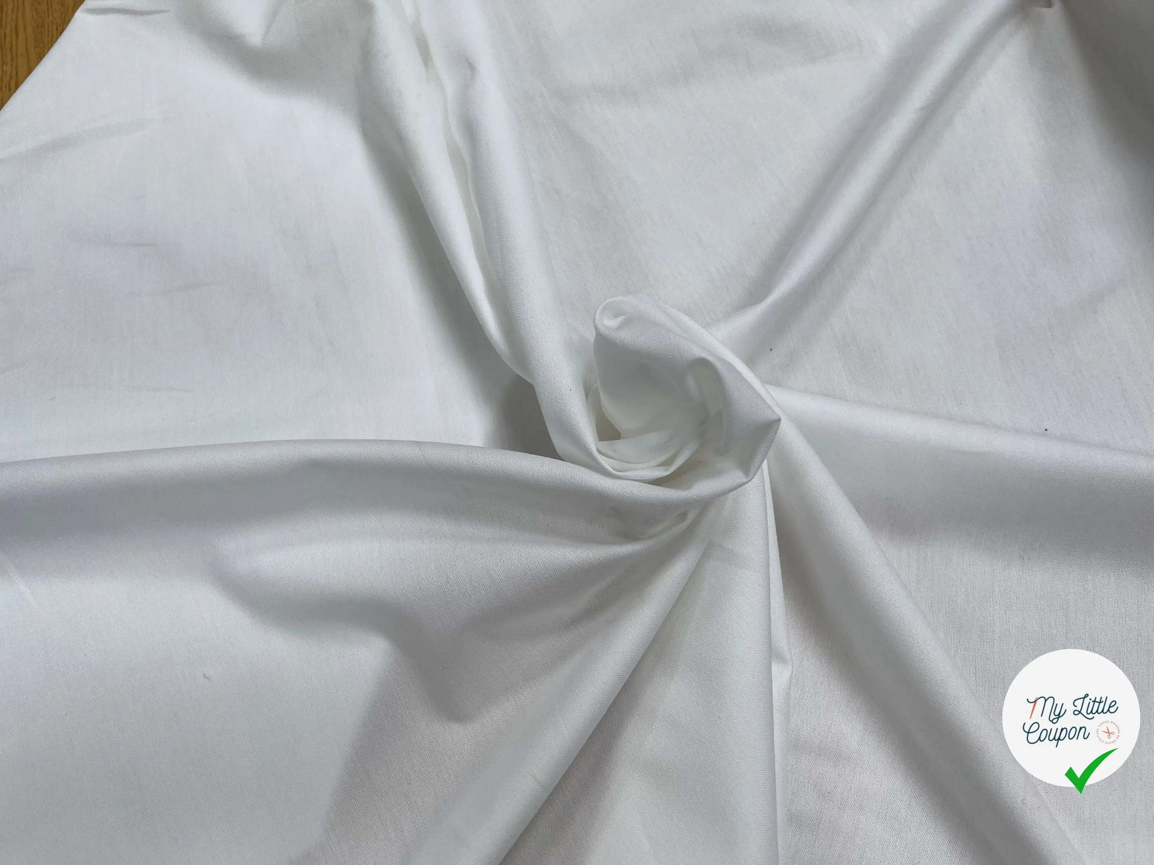 OXFORD DE COTON BLANC UNI - My Little Coupon