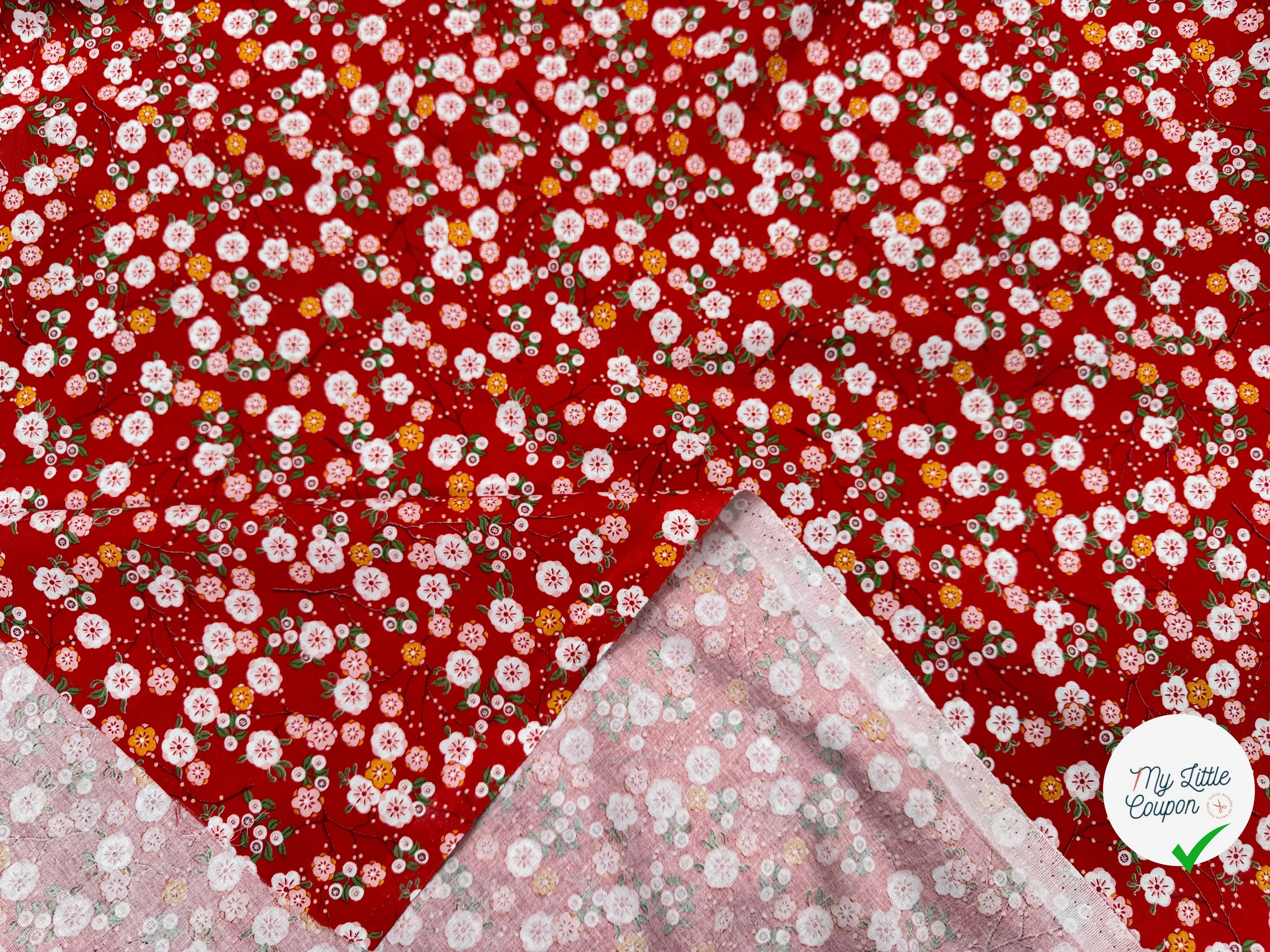 PERCALE DE COTON HOKKAIDO ROUGE - My Little Coupon