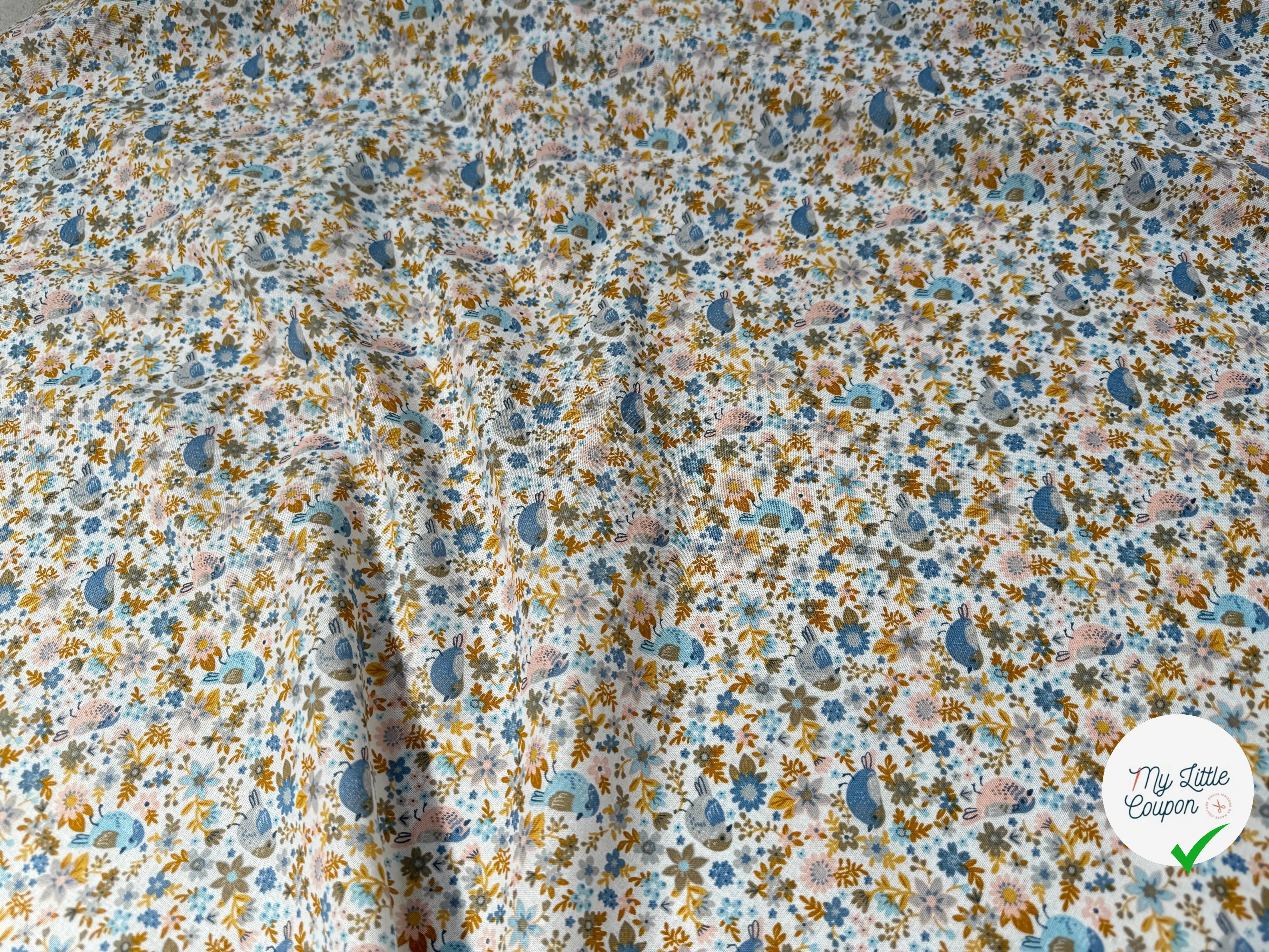 PERCALE DE COTON MOINEAU CIEL - My Little Coupon