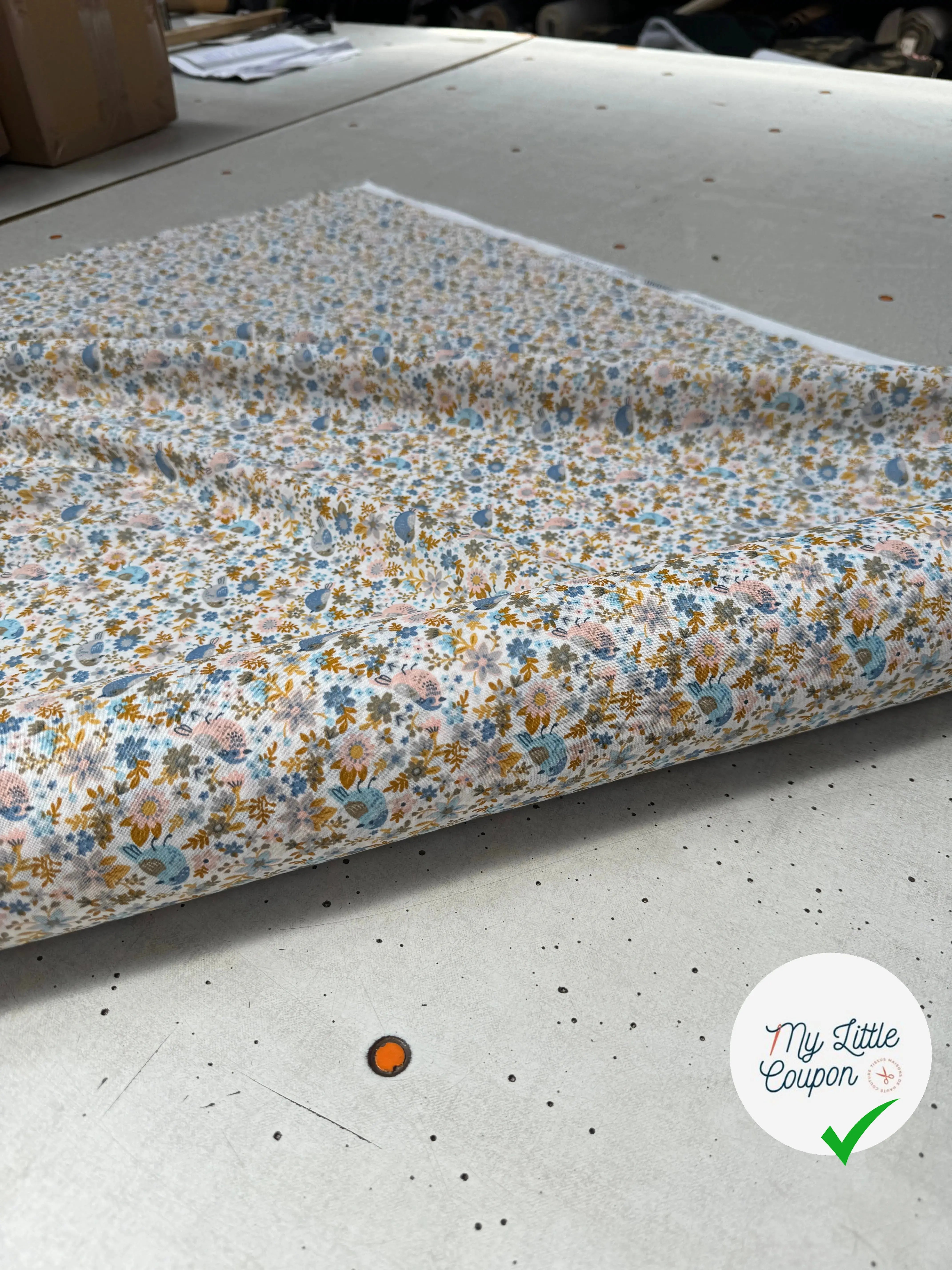 PERCALE DE COTON MOINEAU CIEL - My Little Coupon