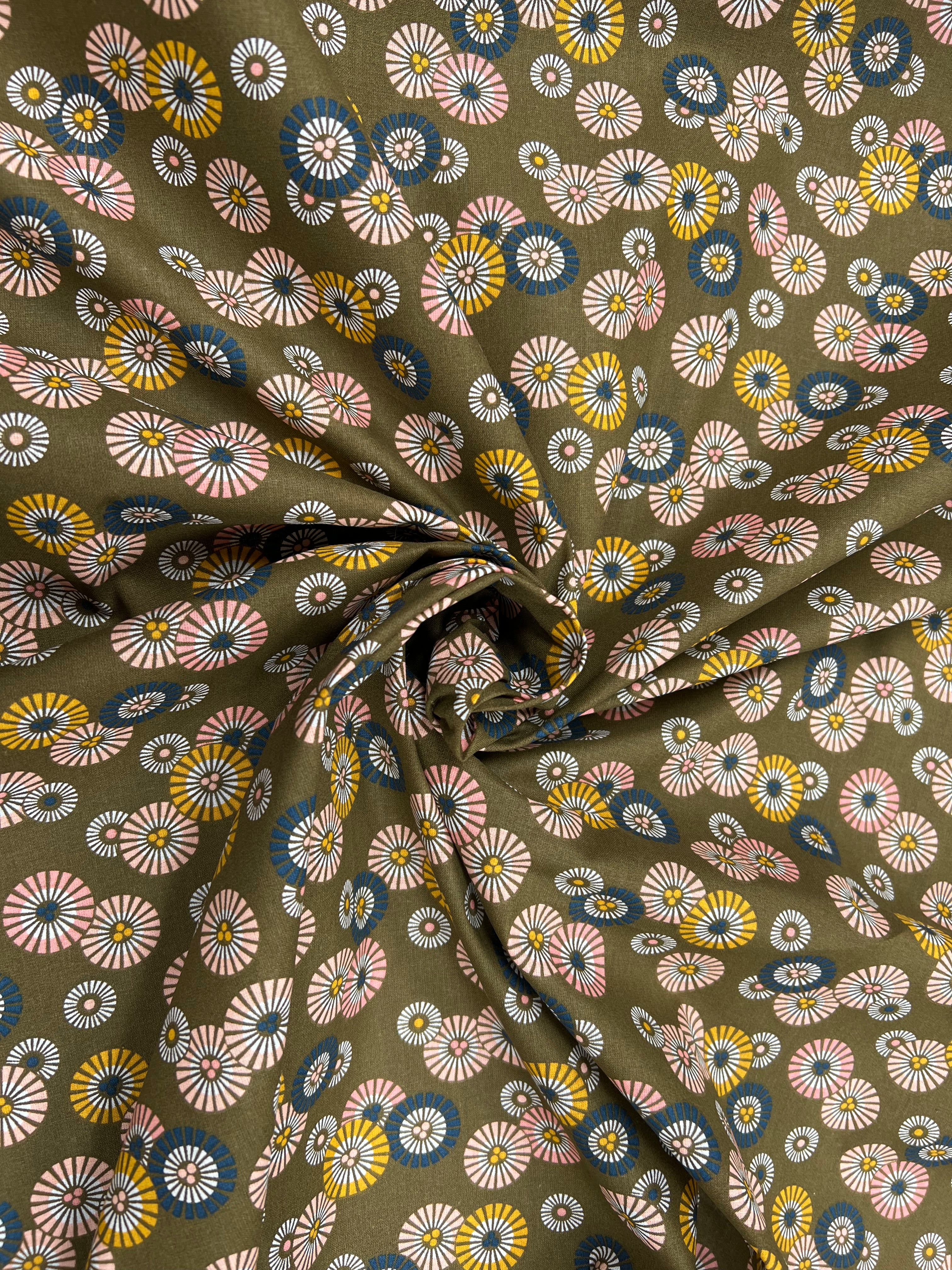 PERCALE DE COTON SOLEIL-LEVANT KAKi - My Little Coupon