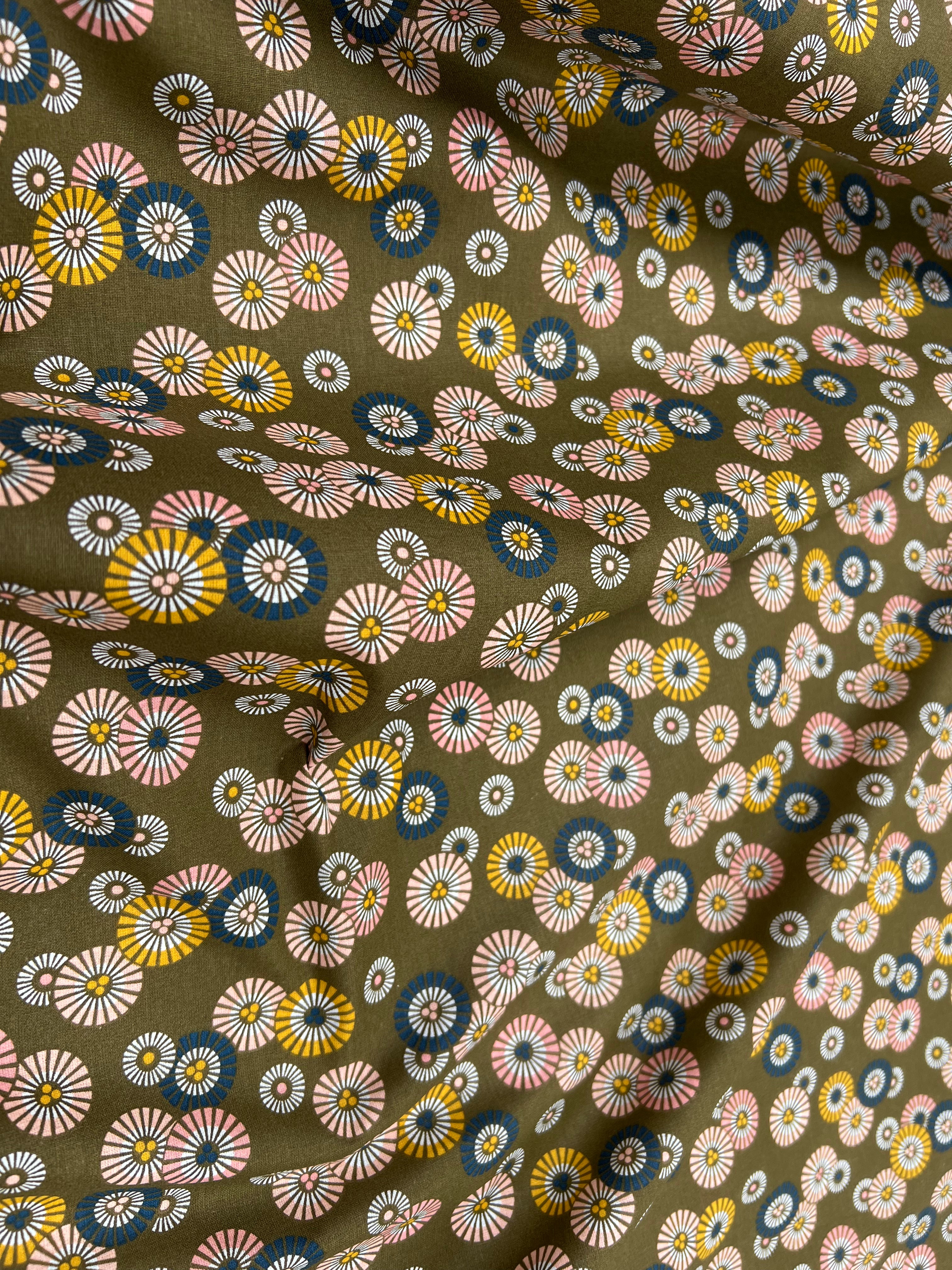 PERCALE DE COTON SOLEIL-LEVANT KAKi - My Little Coupon