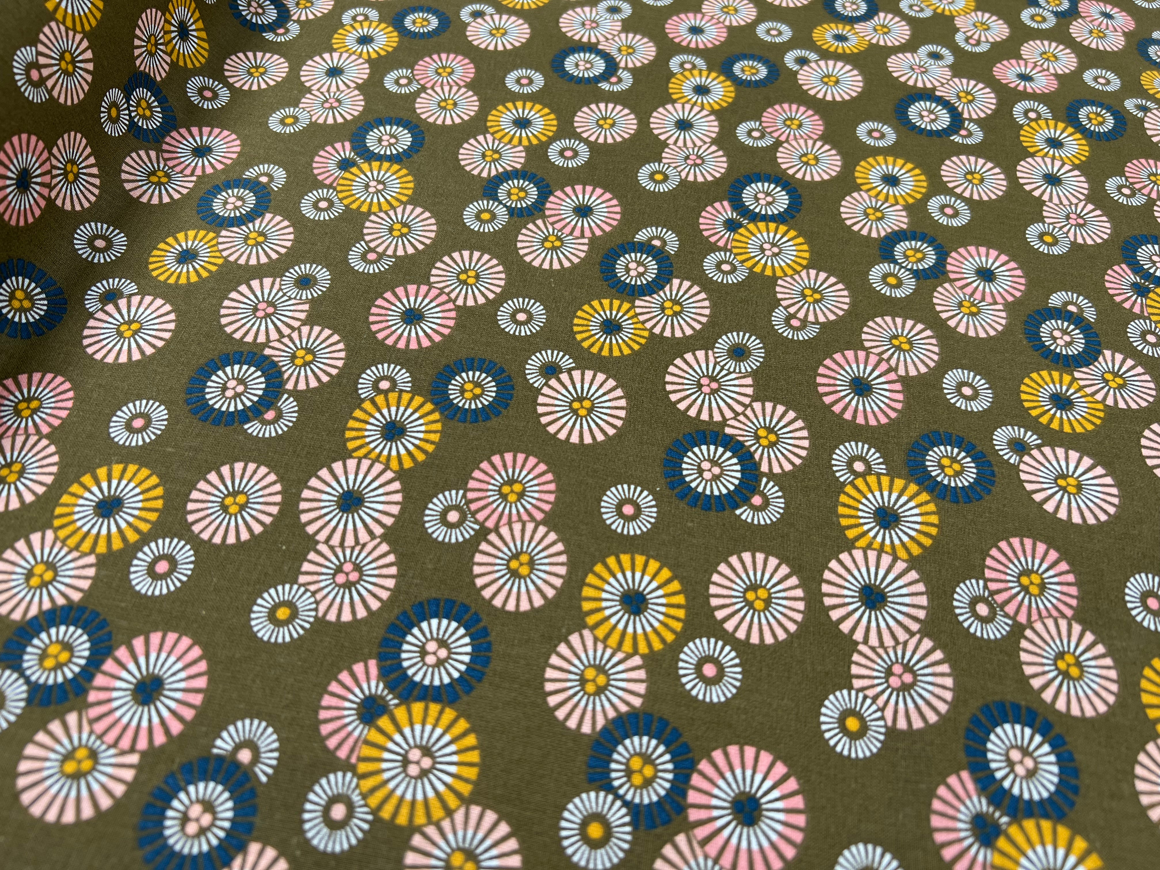 PERCALE DE COTON SOLEIL-LEVANT KAKi - My Little Coupon