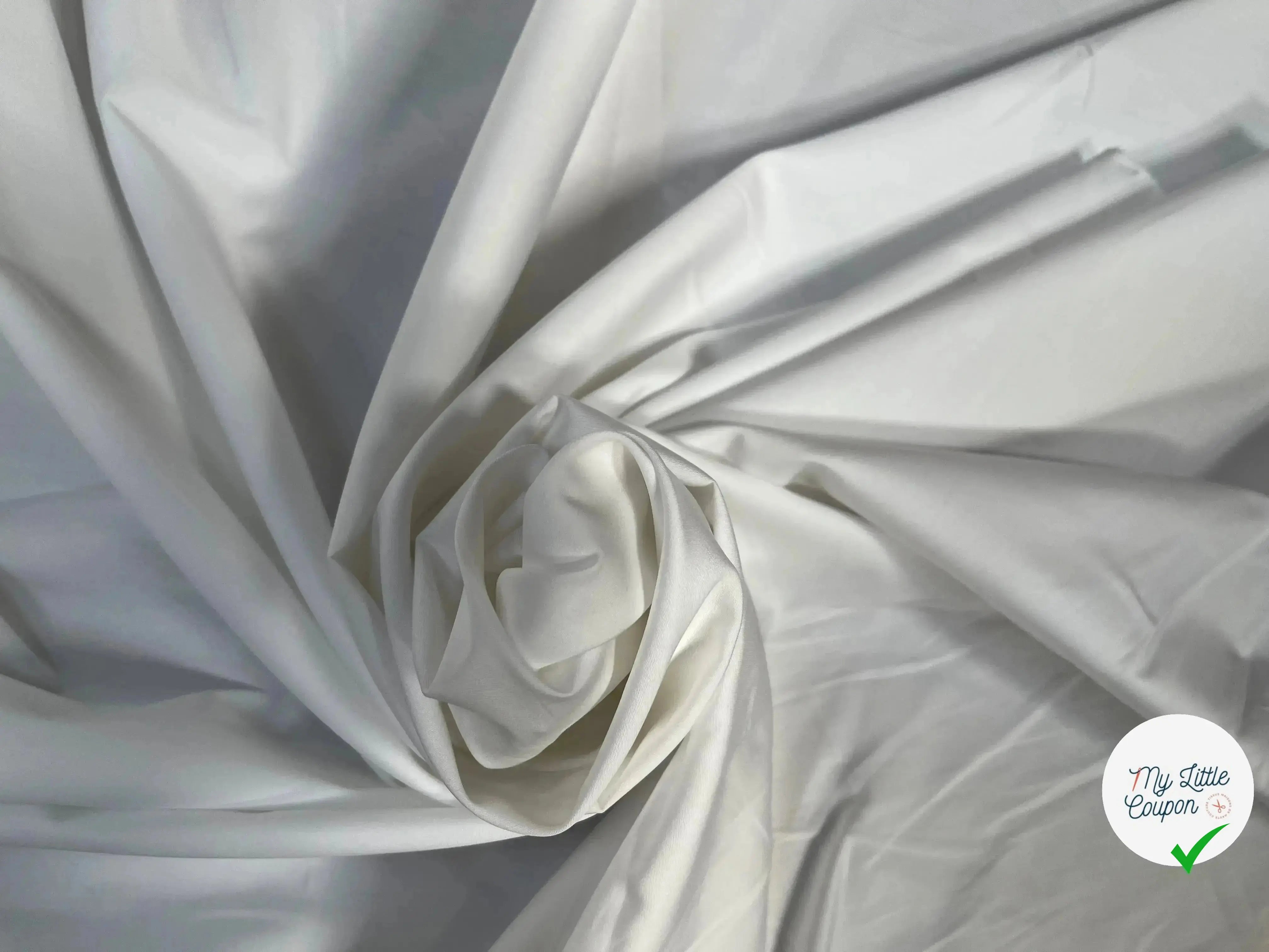 POPELINE 100% COTON UNIE BLANCHE - My Little Coupon