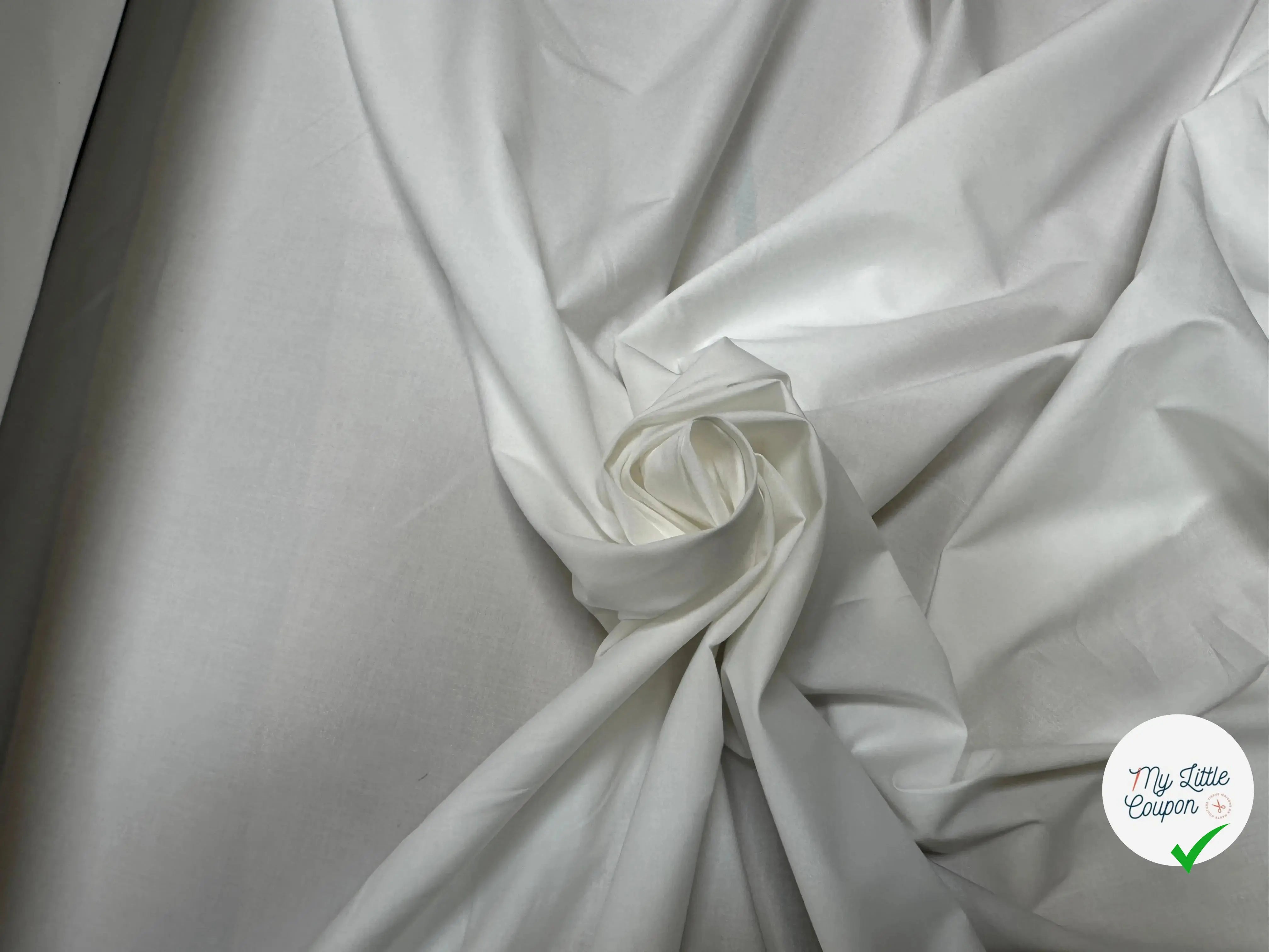 POPELINE COTON BLANCHE - My Little Coupon
