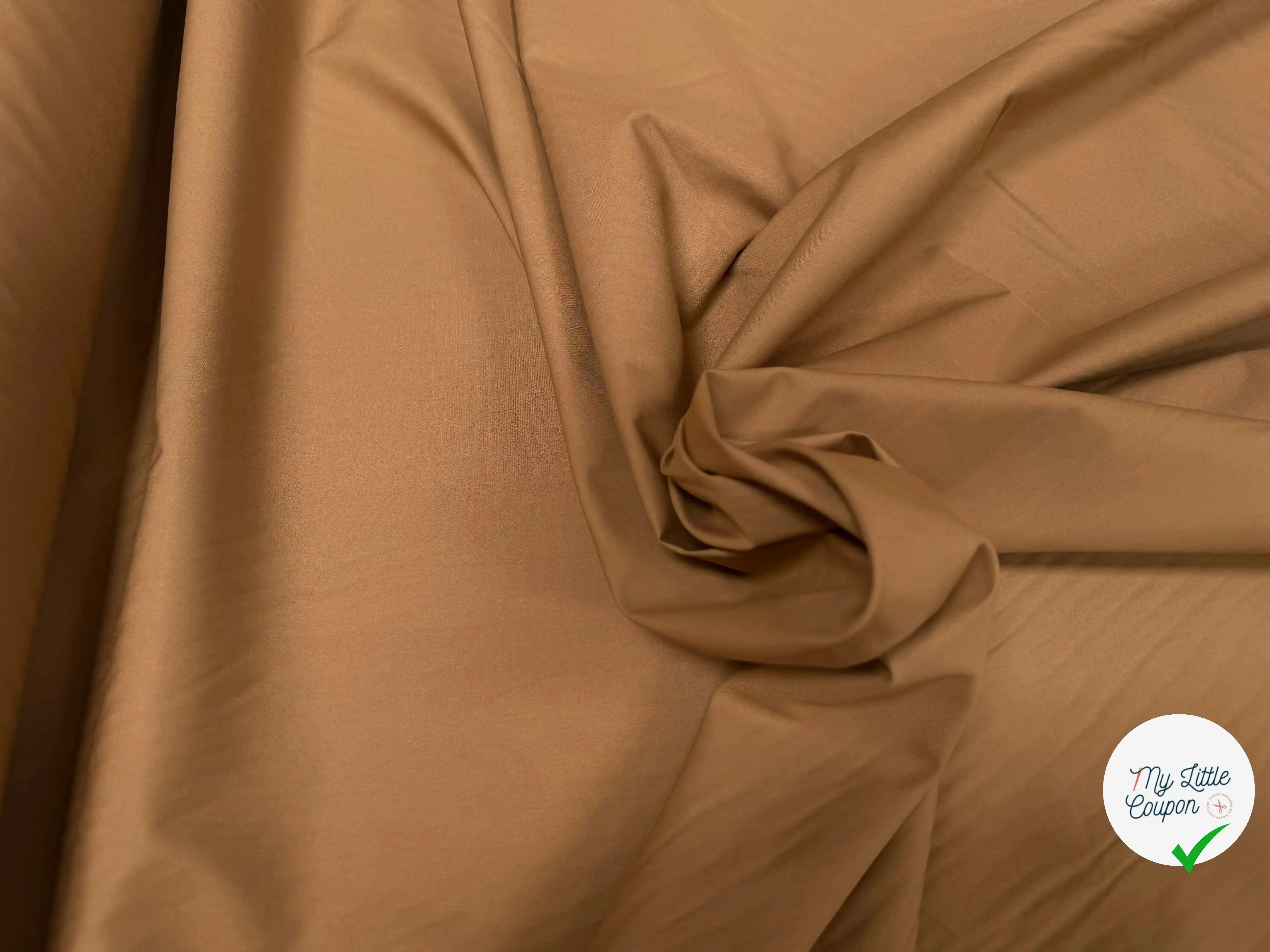 POPELINE COTON CAMEL - My Little Coupon