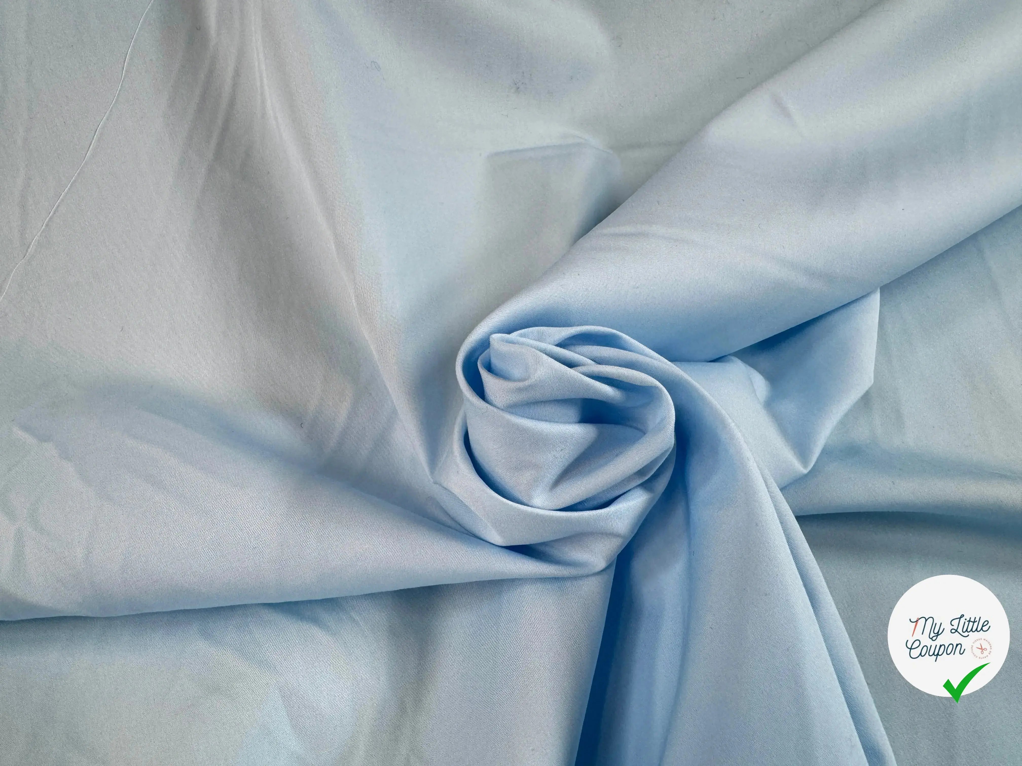 POPELINE DE COTON BLEU - My Little Coupon