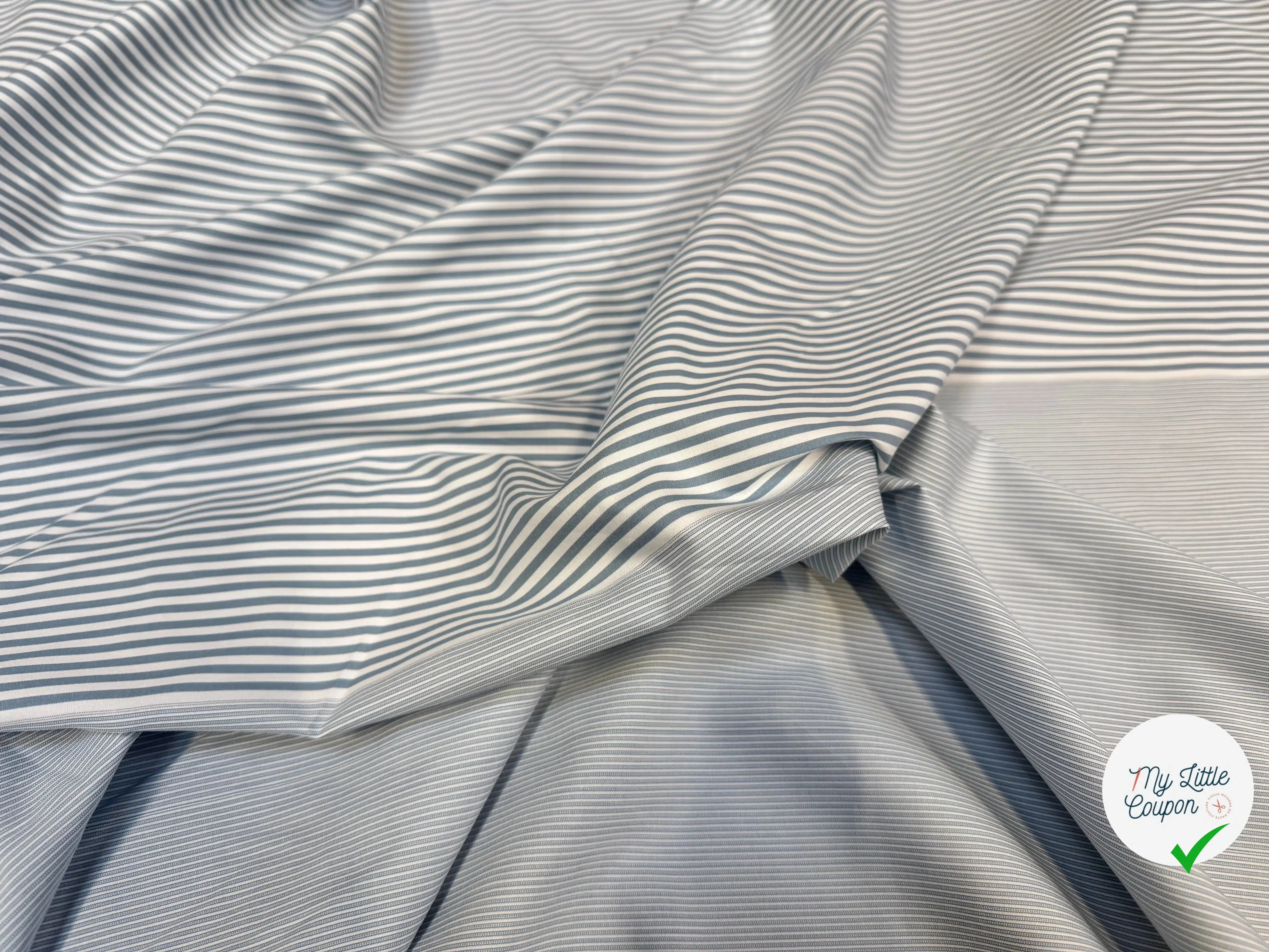 POPELINE DE COTON DOUBLE LAIZE DIVERS BLEU - My Little Coupon