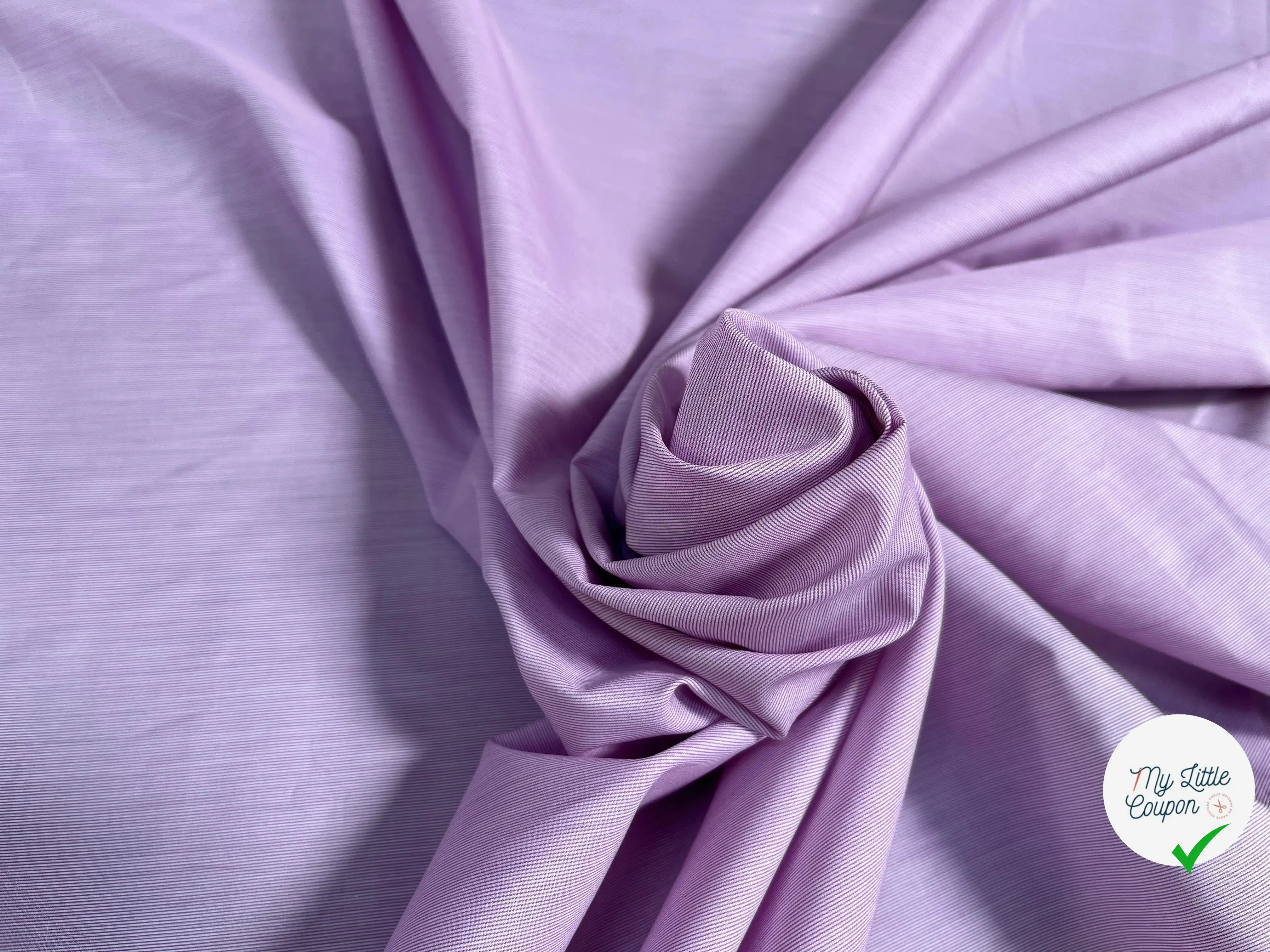 POPELINE RAYURE ROSE VIOLET BLANC - My Little Coupon