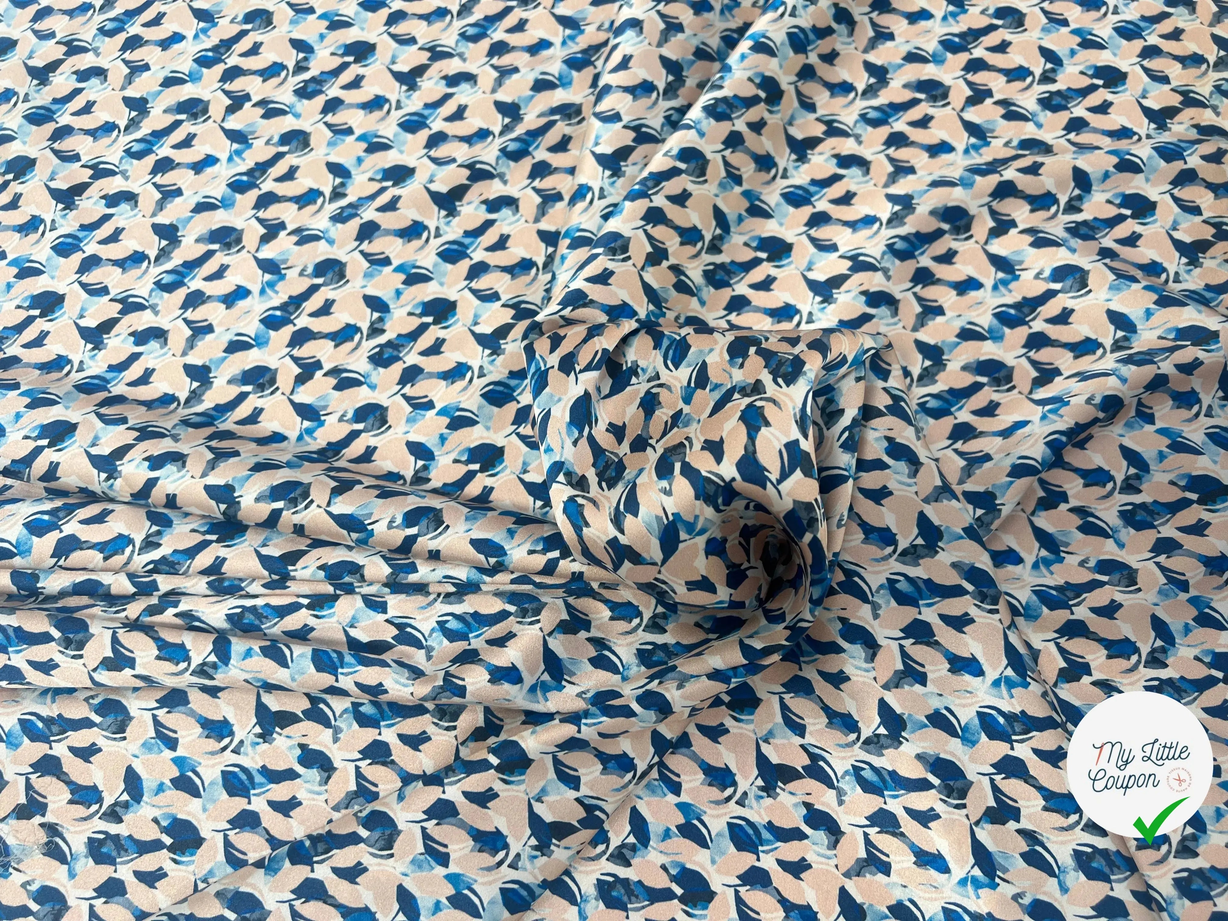 SATIN DE SOIE 16 MOMME ULTRA DOUX FEUILLETTES BLEU - My Little Coupon
