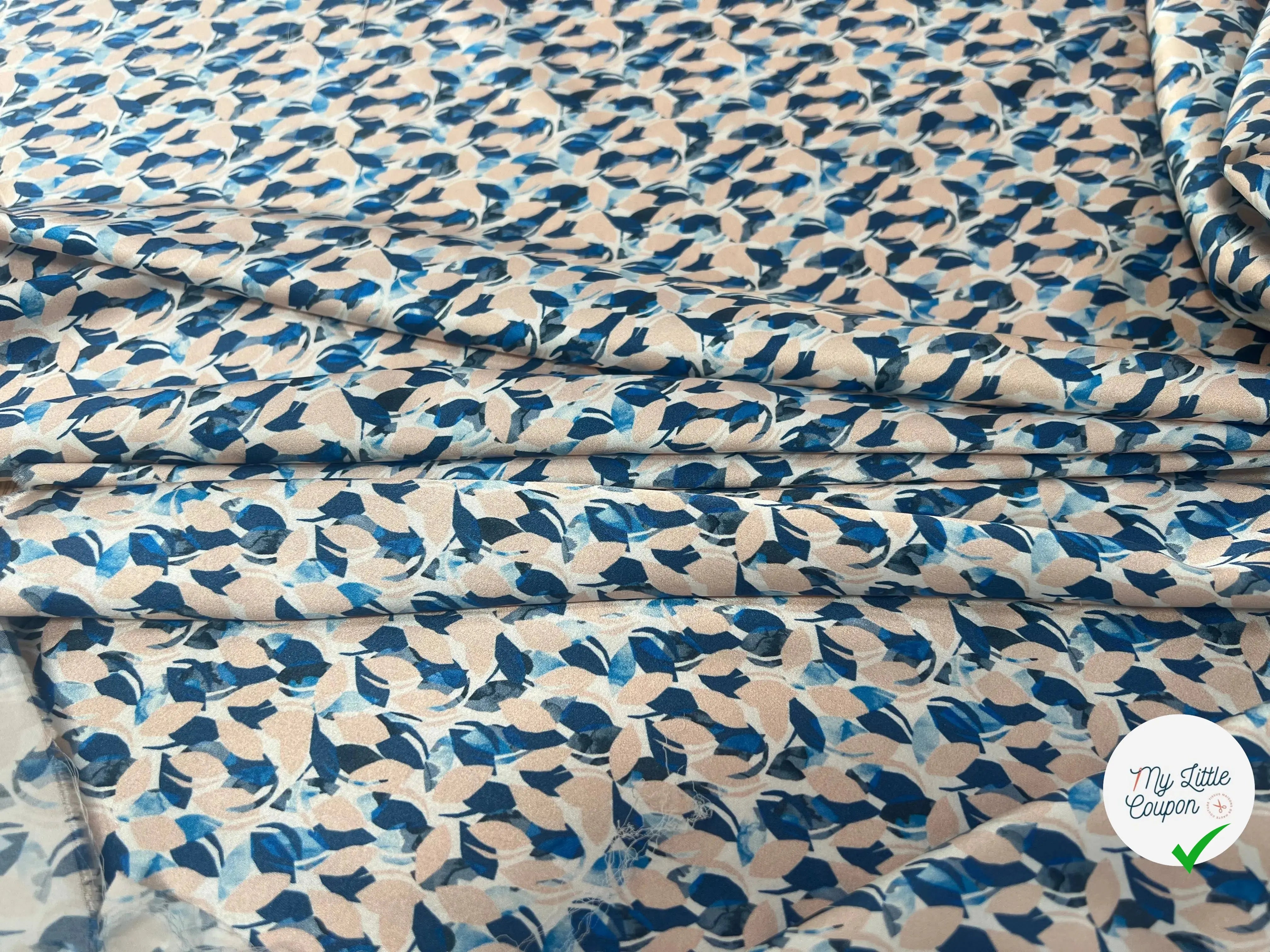 SATIN DE SOIE 16 MOMME ULTRA DOUX FEUILLETTES BLEU - My Little Coupon