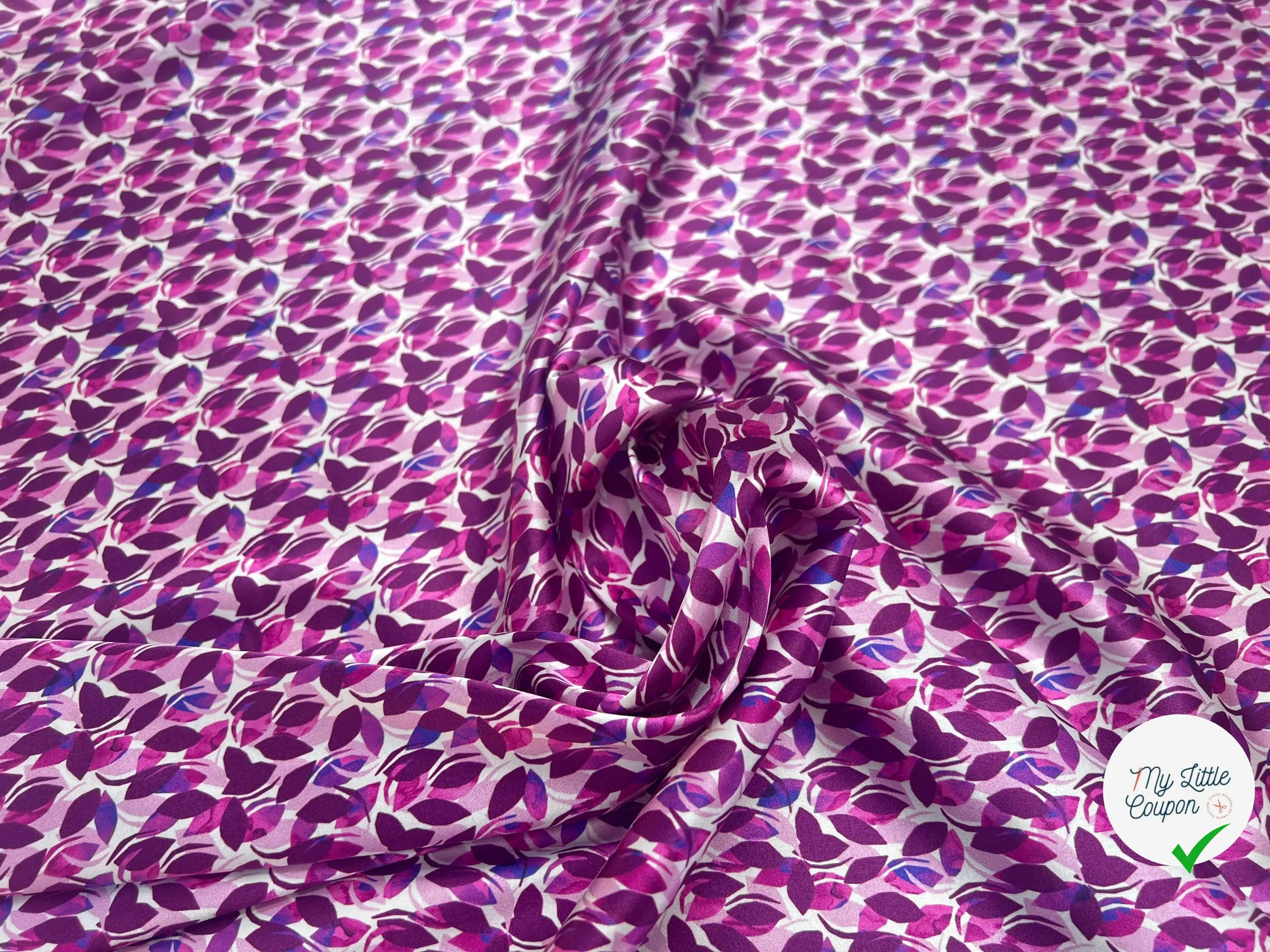 SATIN DE SOIE 16 MOMME ULTRA DOUX FEUILLETTES VIOLETTES - My Little Coupon