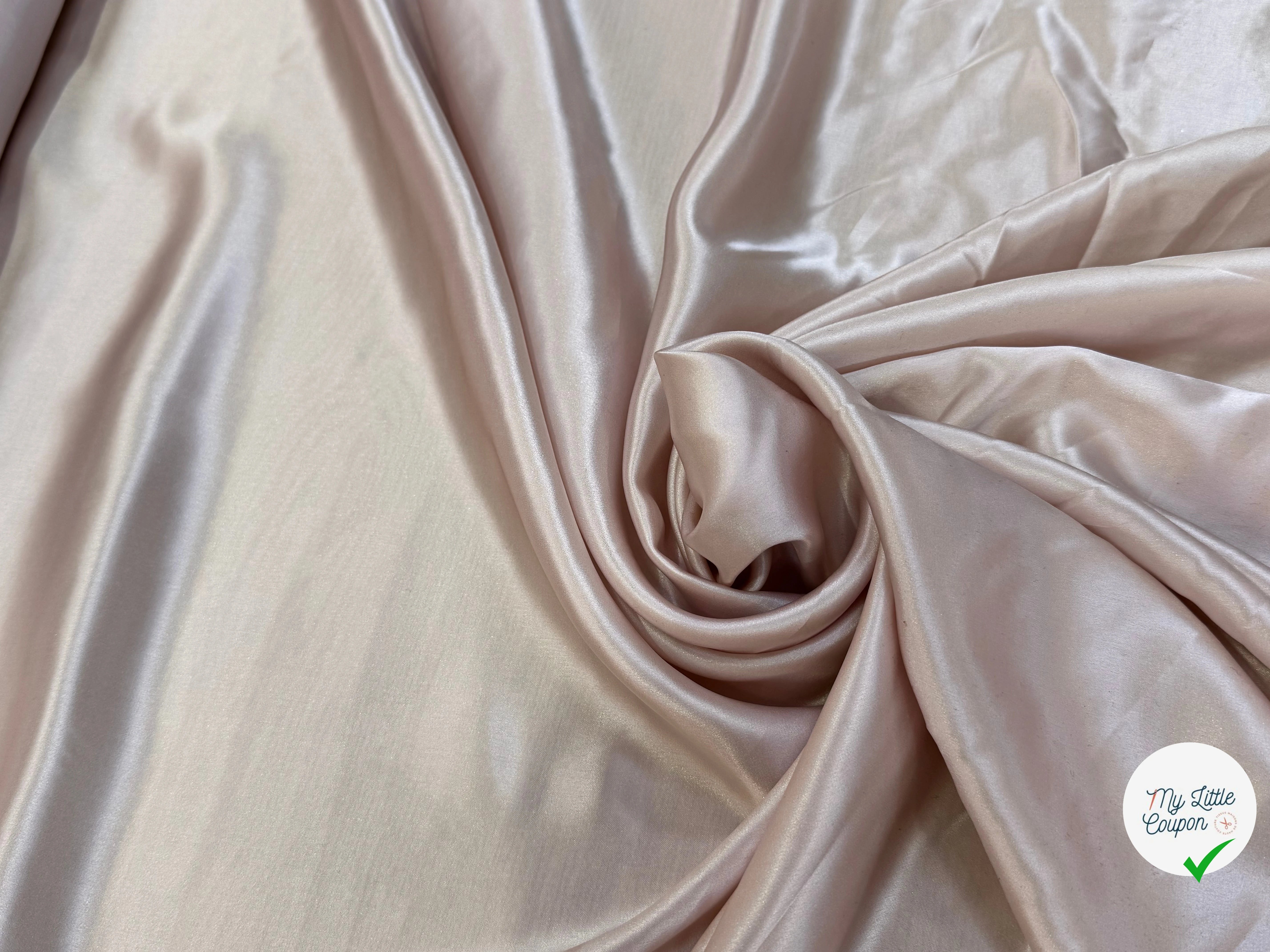 (Chute) SATIN DE SOIE FLUIDE ROSE PALE - My Little Coupon