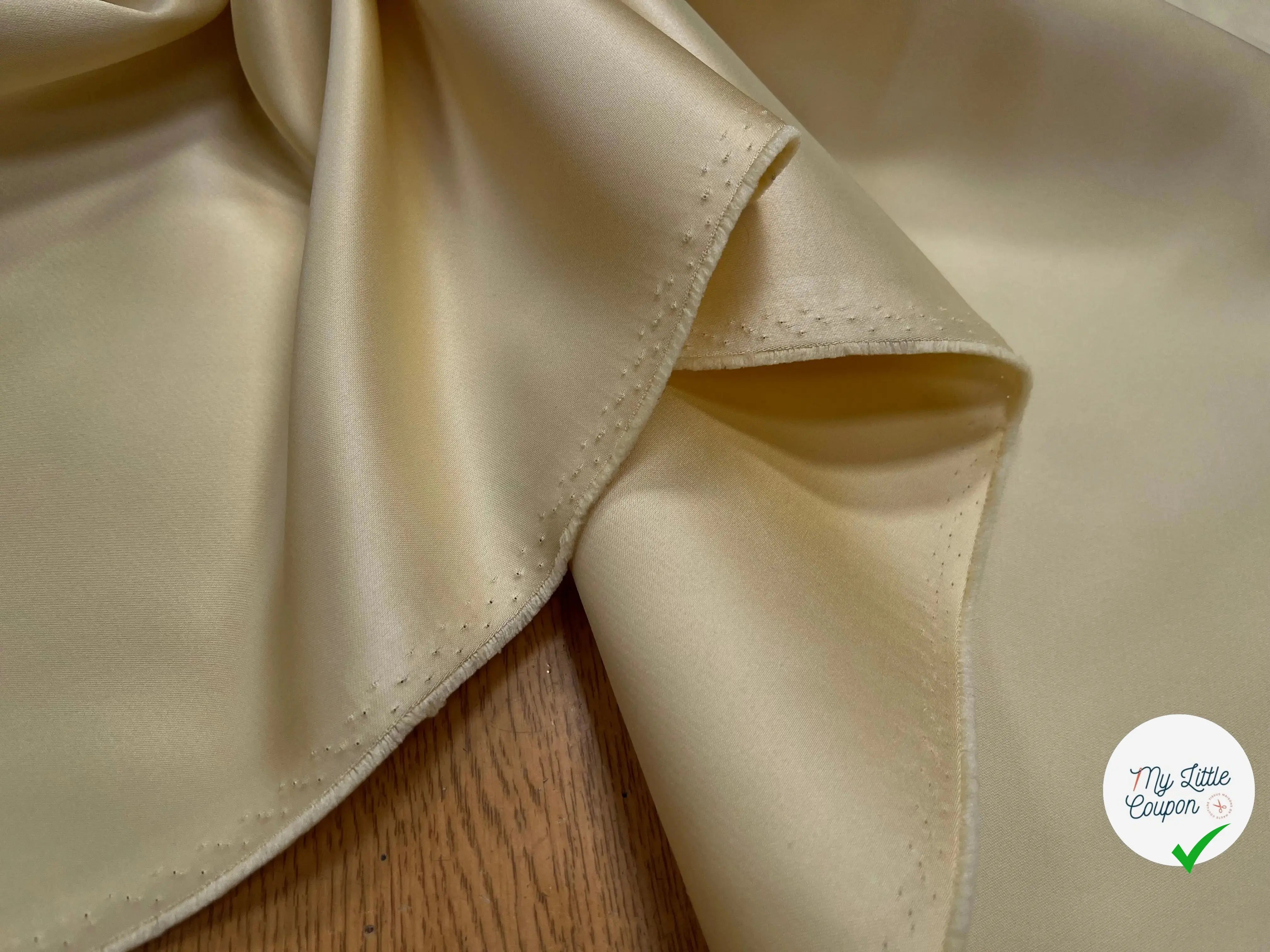 SATIN DOUBLE ETTOFFE LOURD JAUNE - My Little Coupon