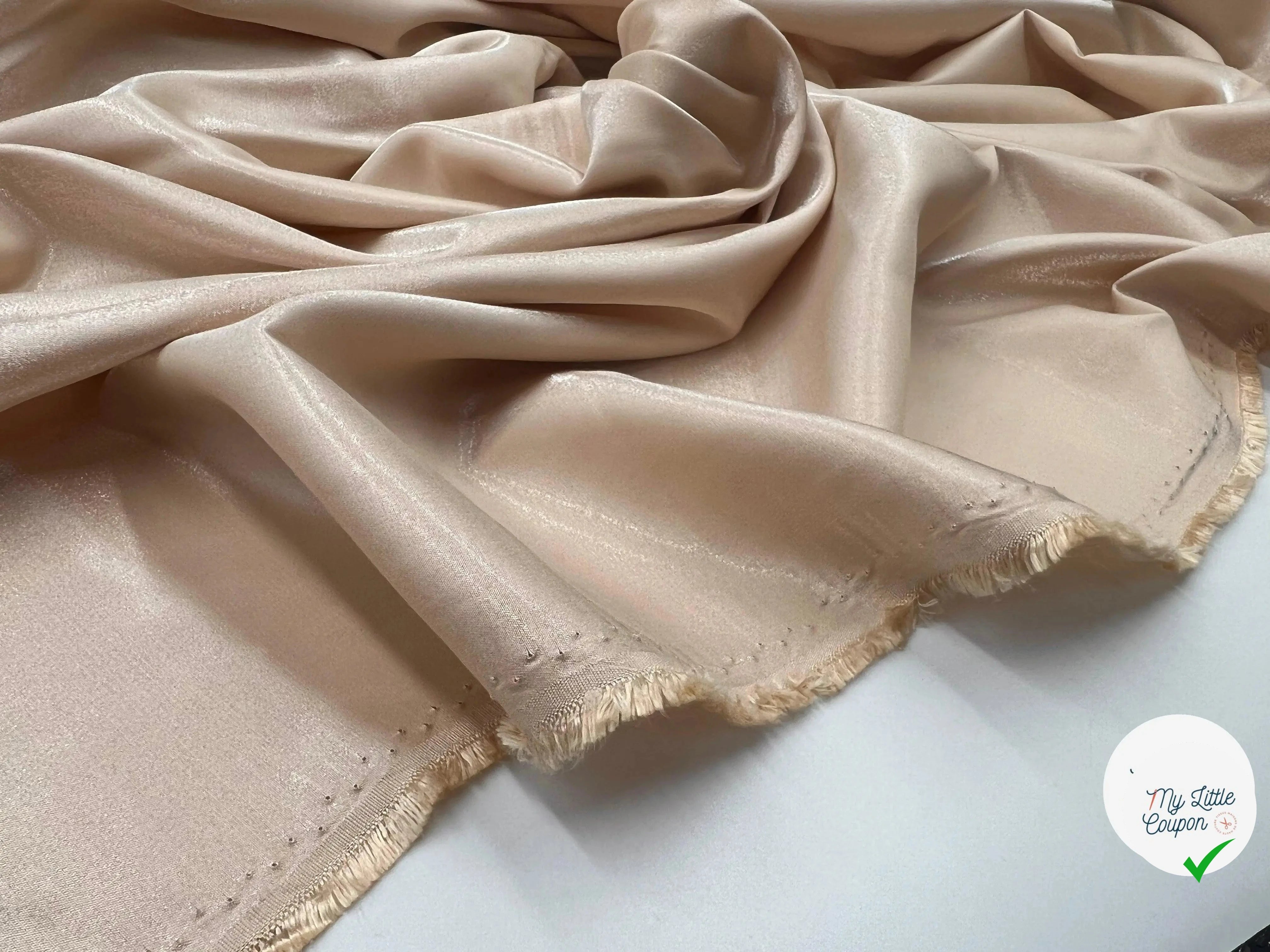 SATIN GROOVY NUDE IRISÉ CHANGEANT - My Little Coupon - tissu - coudre