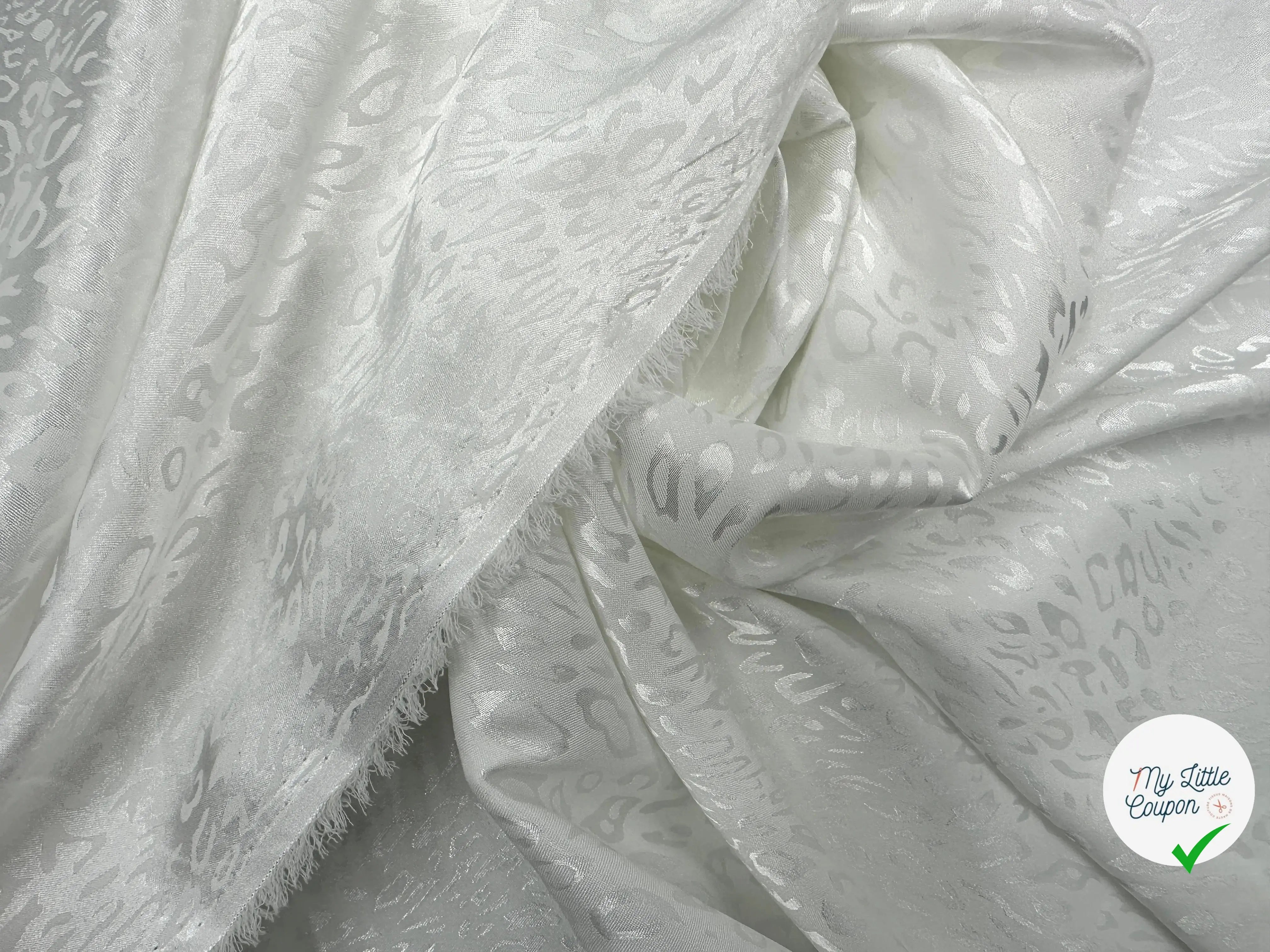 SATIN JACQUARD WHITE LEOPARD CHIC MLC INTERN