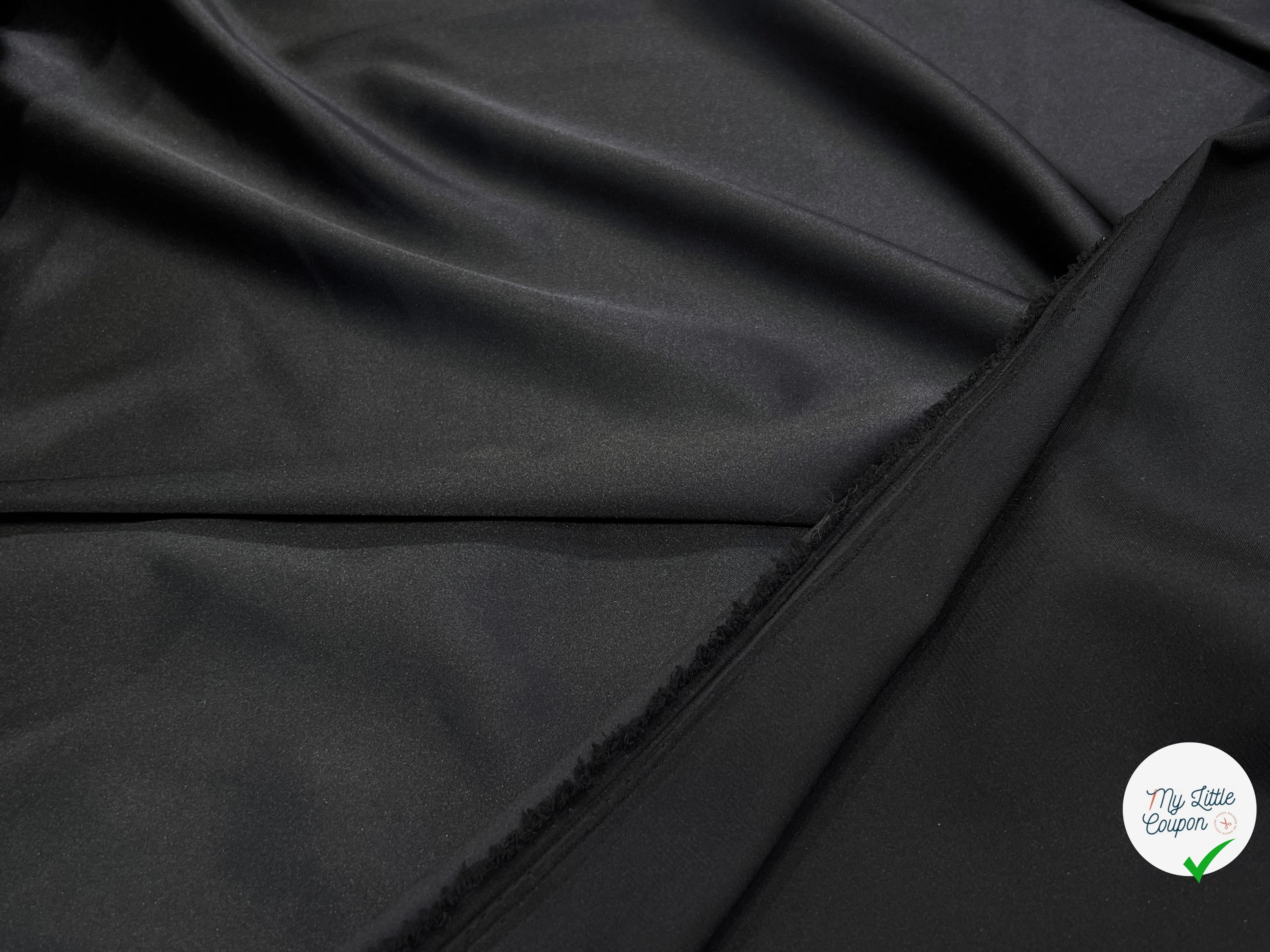 (Chute) SATIN POLYESTER 2% EA NOIR - My Little Coupon