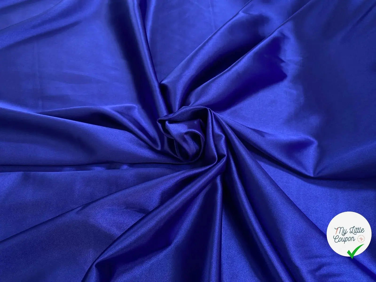 SATIN VISCOSE FLUIDE BLEU ÉLECTRIQUE - My Little Coupon