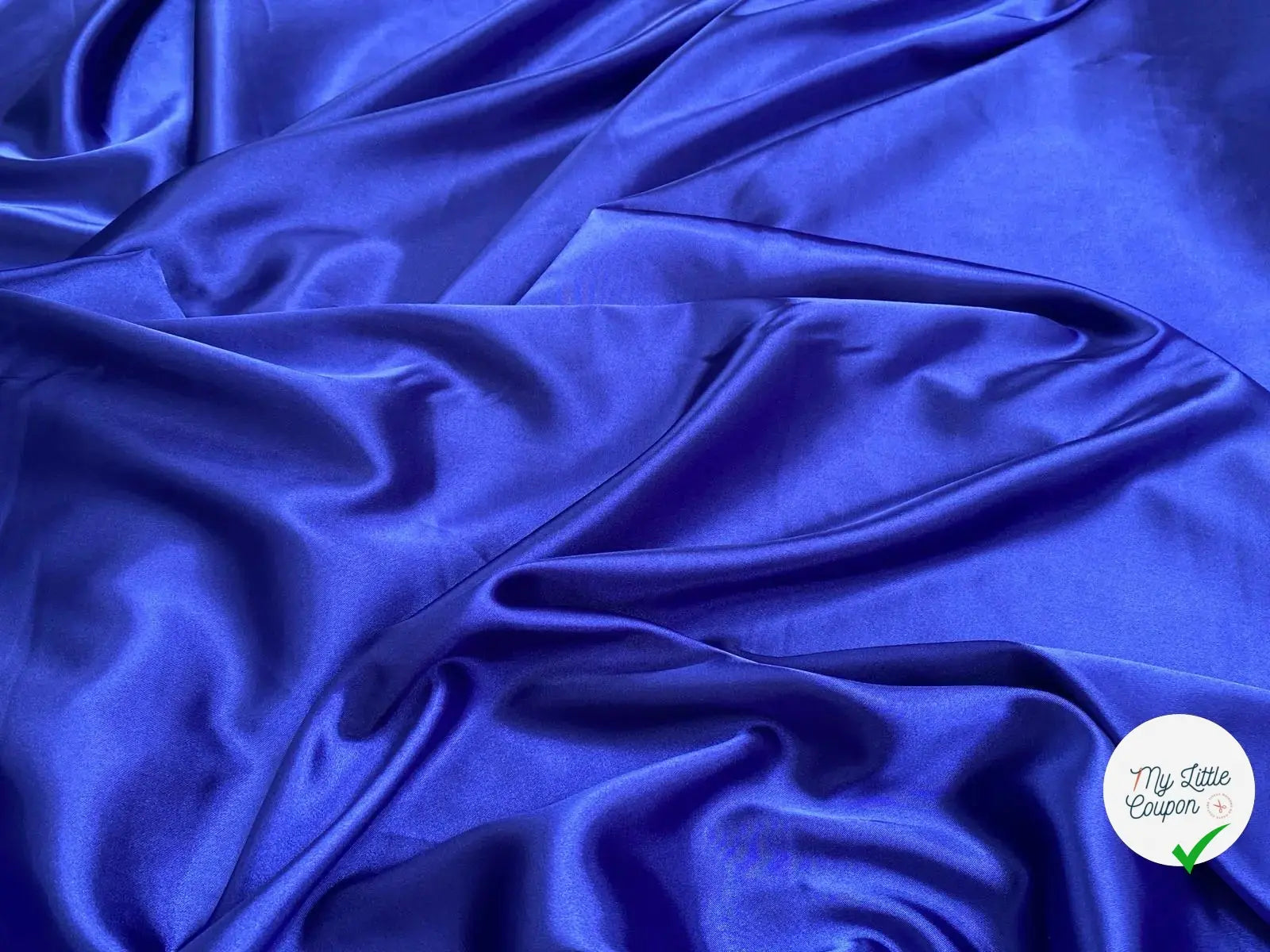 SATIN VISCOSE FLUIDE BLEU ÉLECTRIQUE - My Little Coupon
