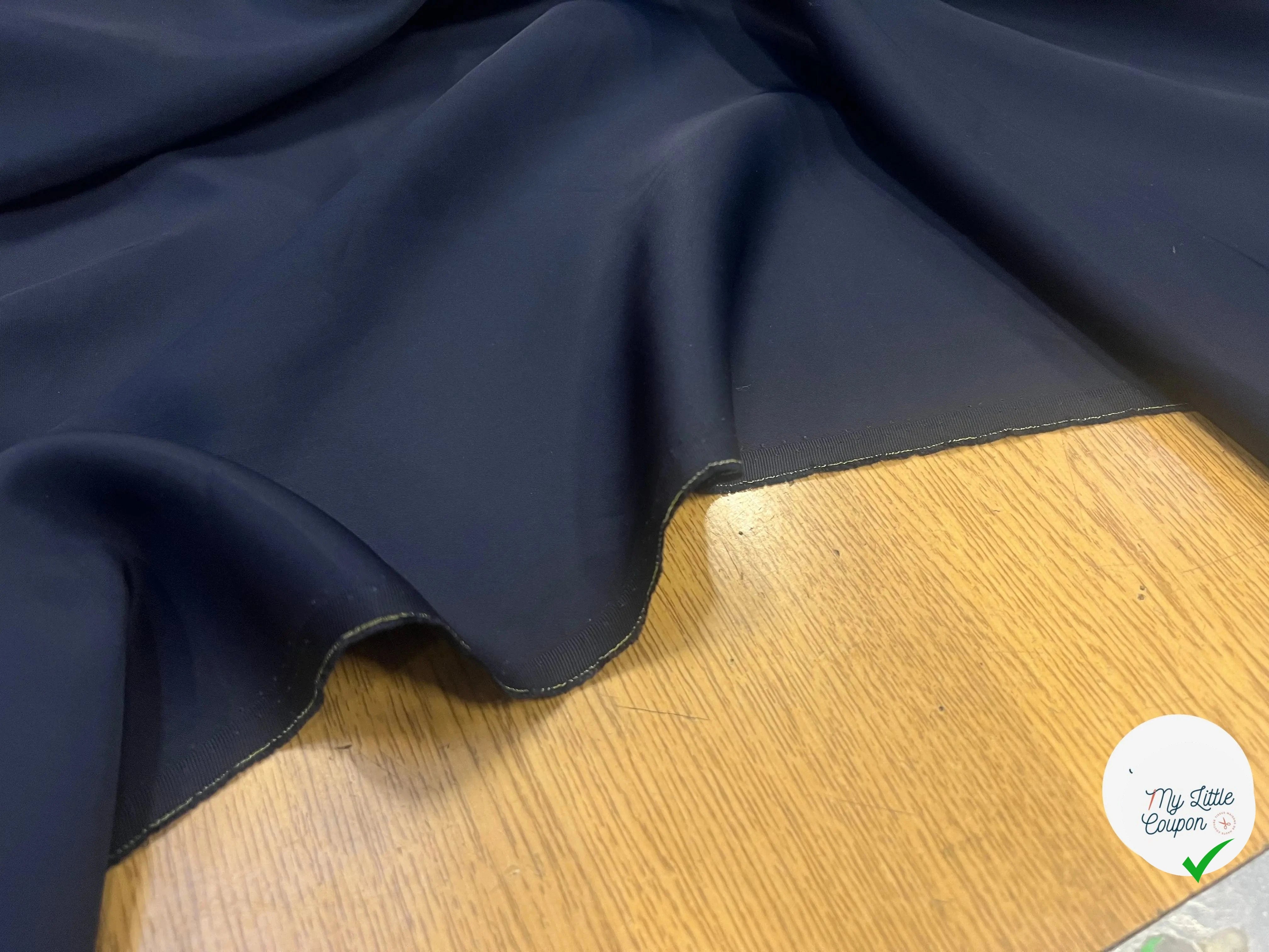 SATIN VISCOSE NAVY - My Little Coupon