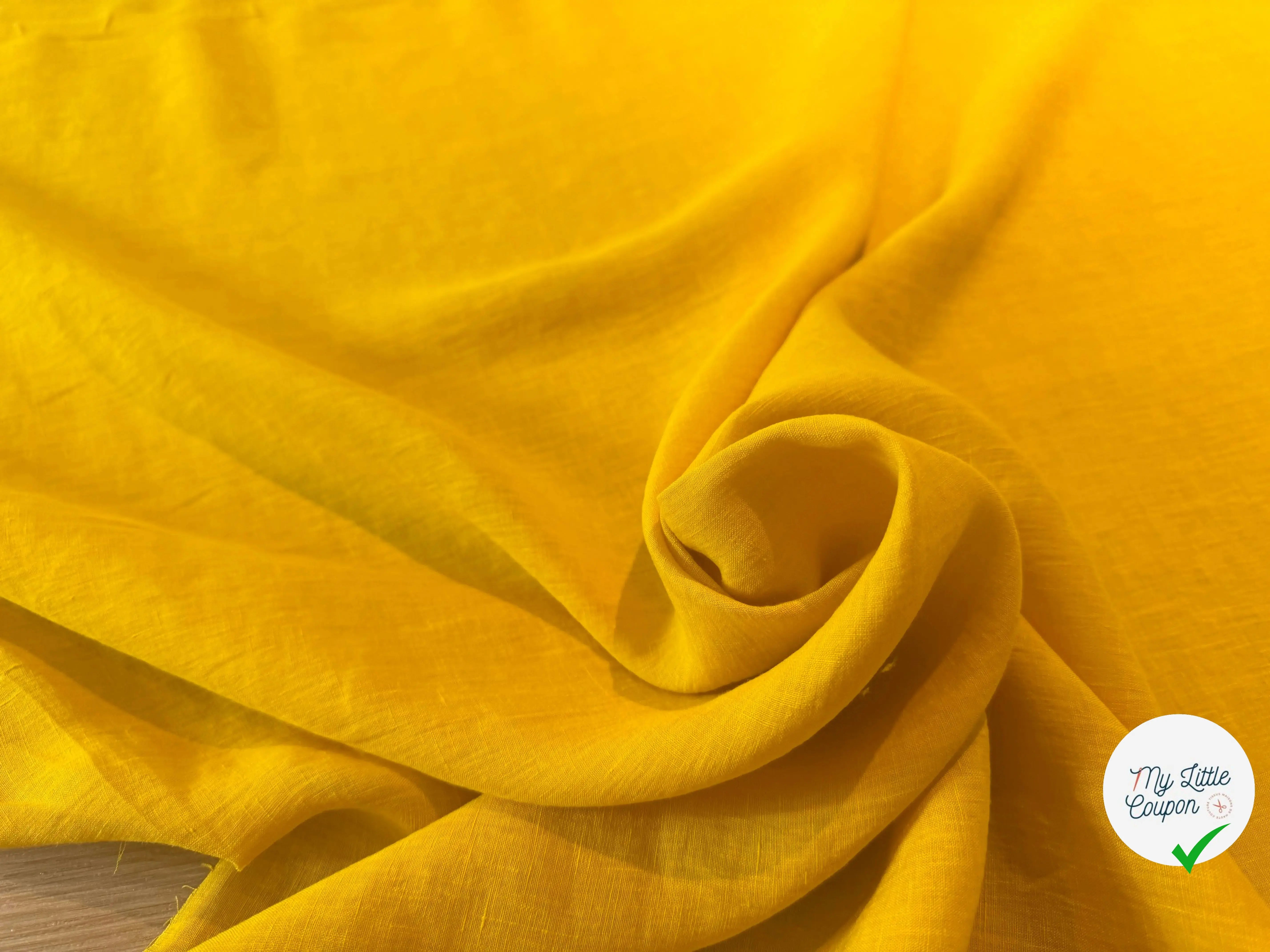 SOFT LINEN VOILE, Mustard - My Little Coupon