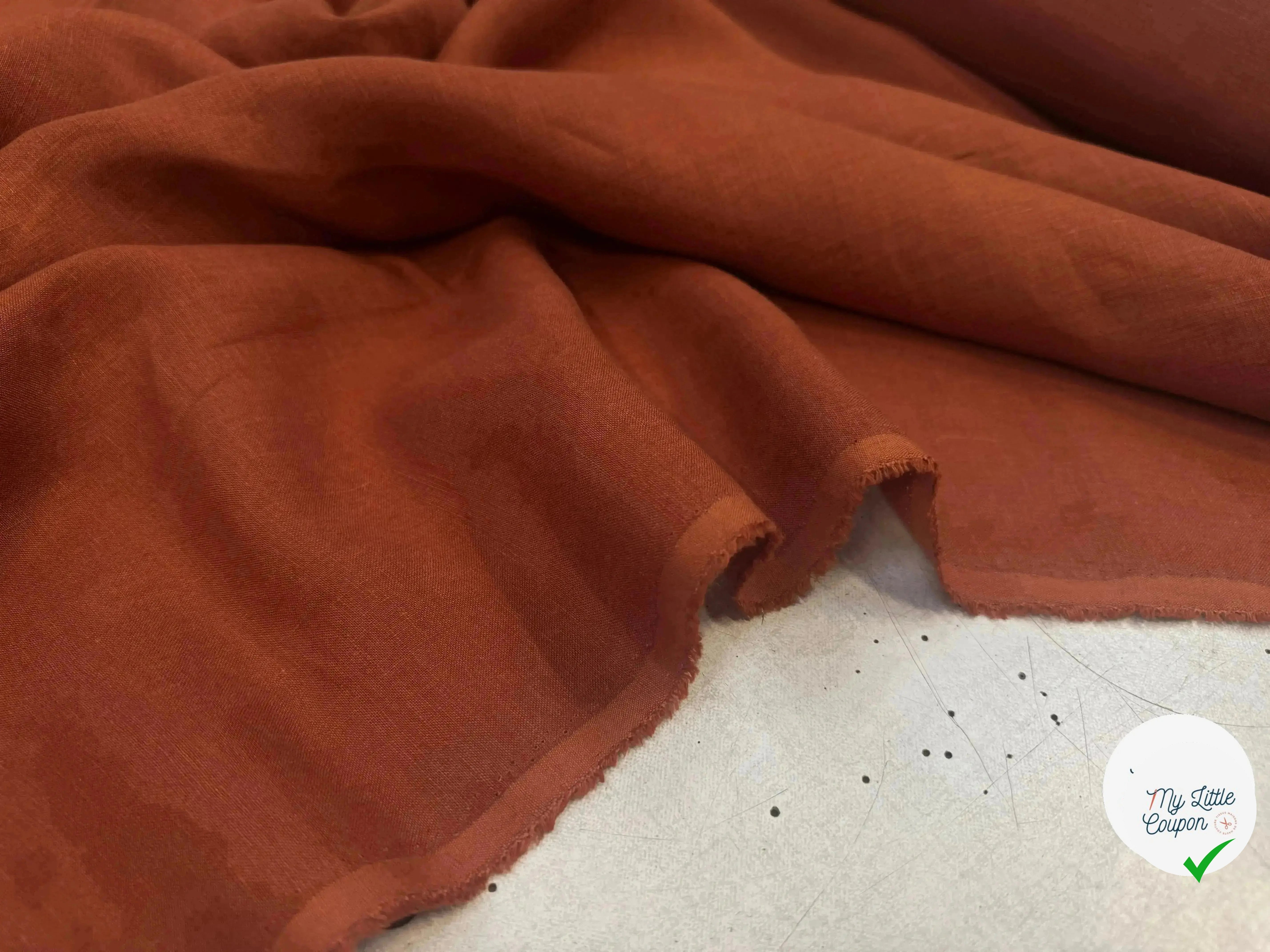 SOFT LINEN VOILE, Red Ochre - My Little Coupon
