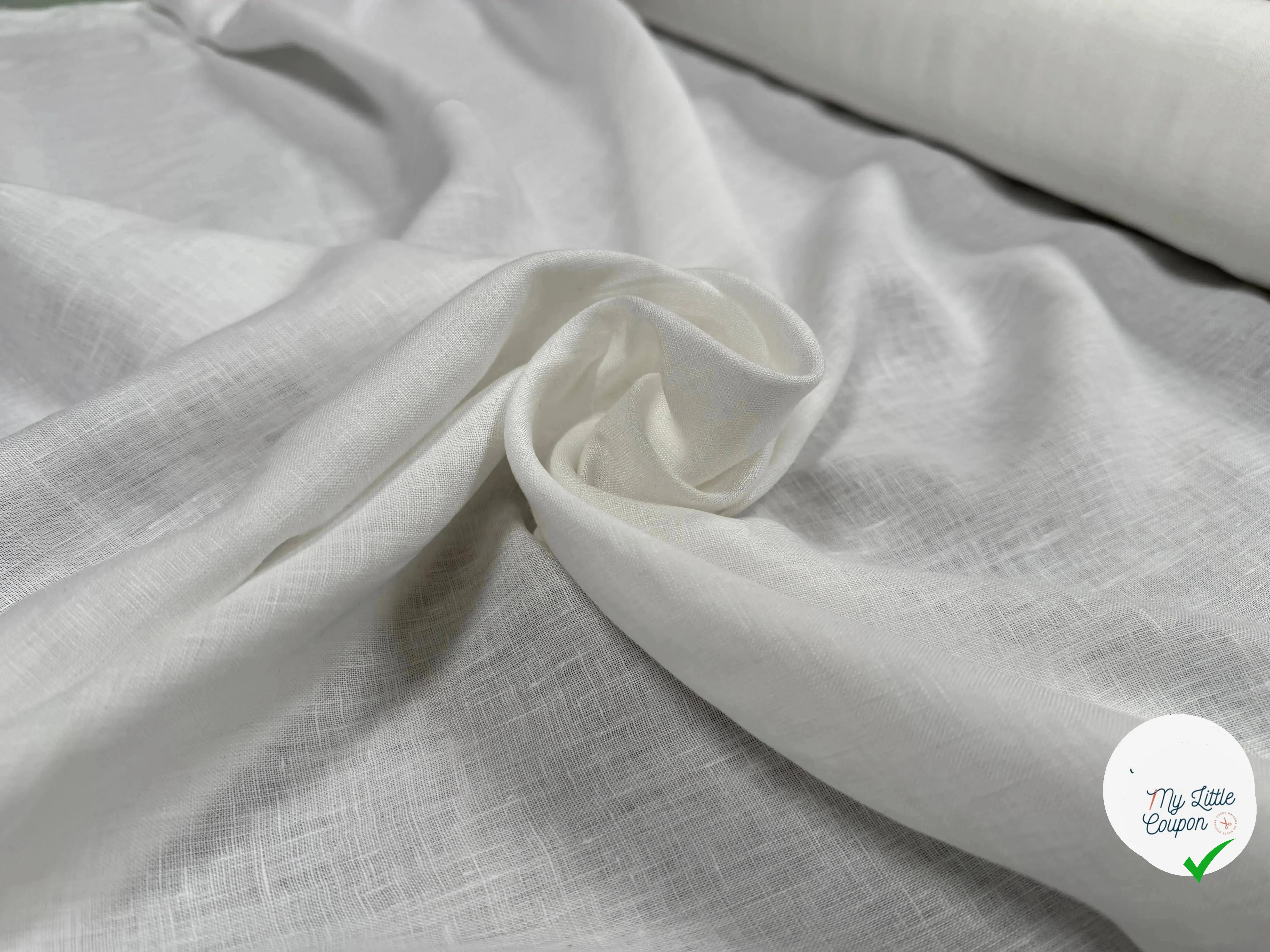 SOFT LINEN VOILE, White - My Little Coupon