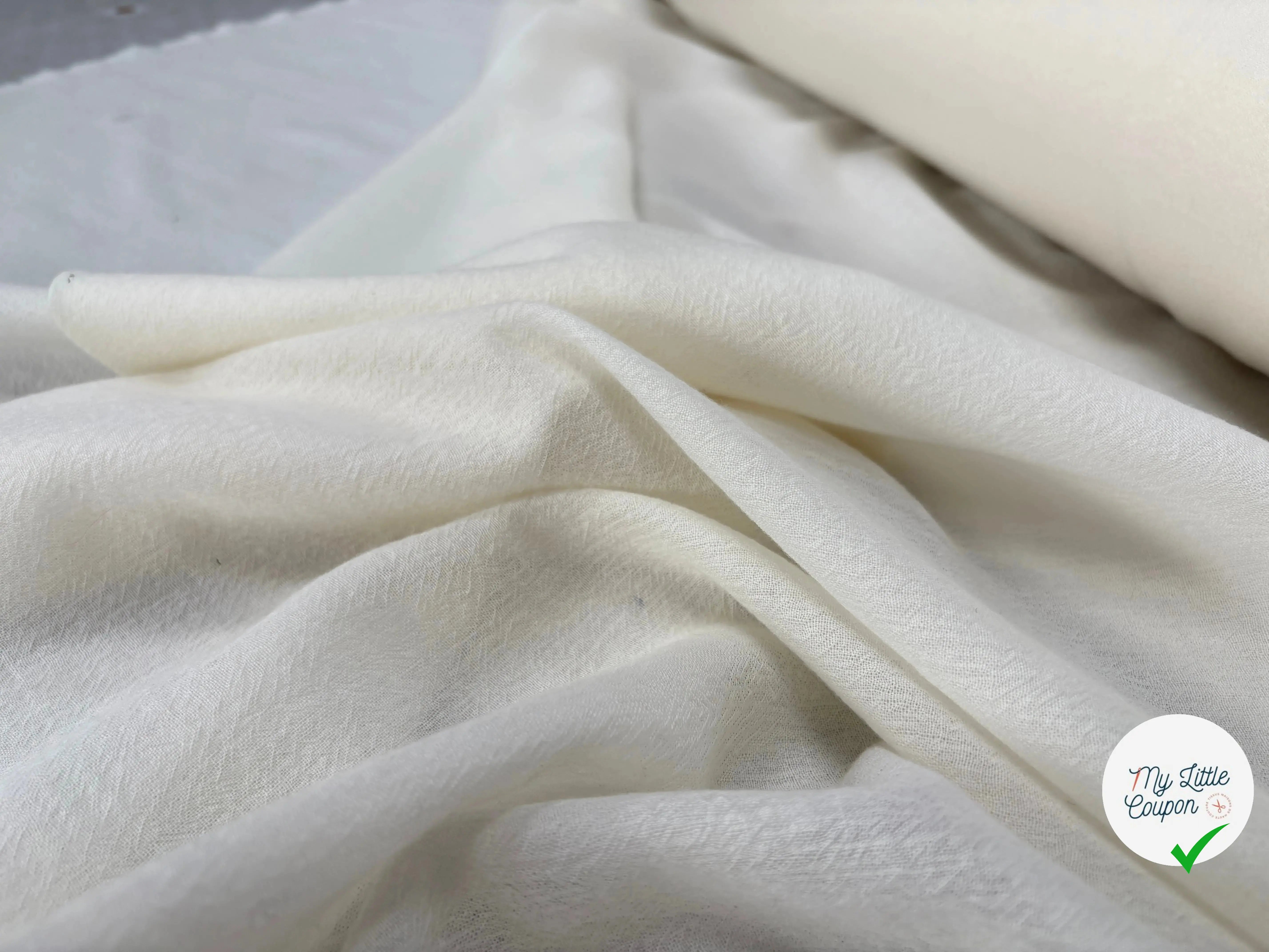 SOFT WOOL GAUZE, Seedpearl Beige - My Little Coupon