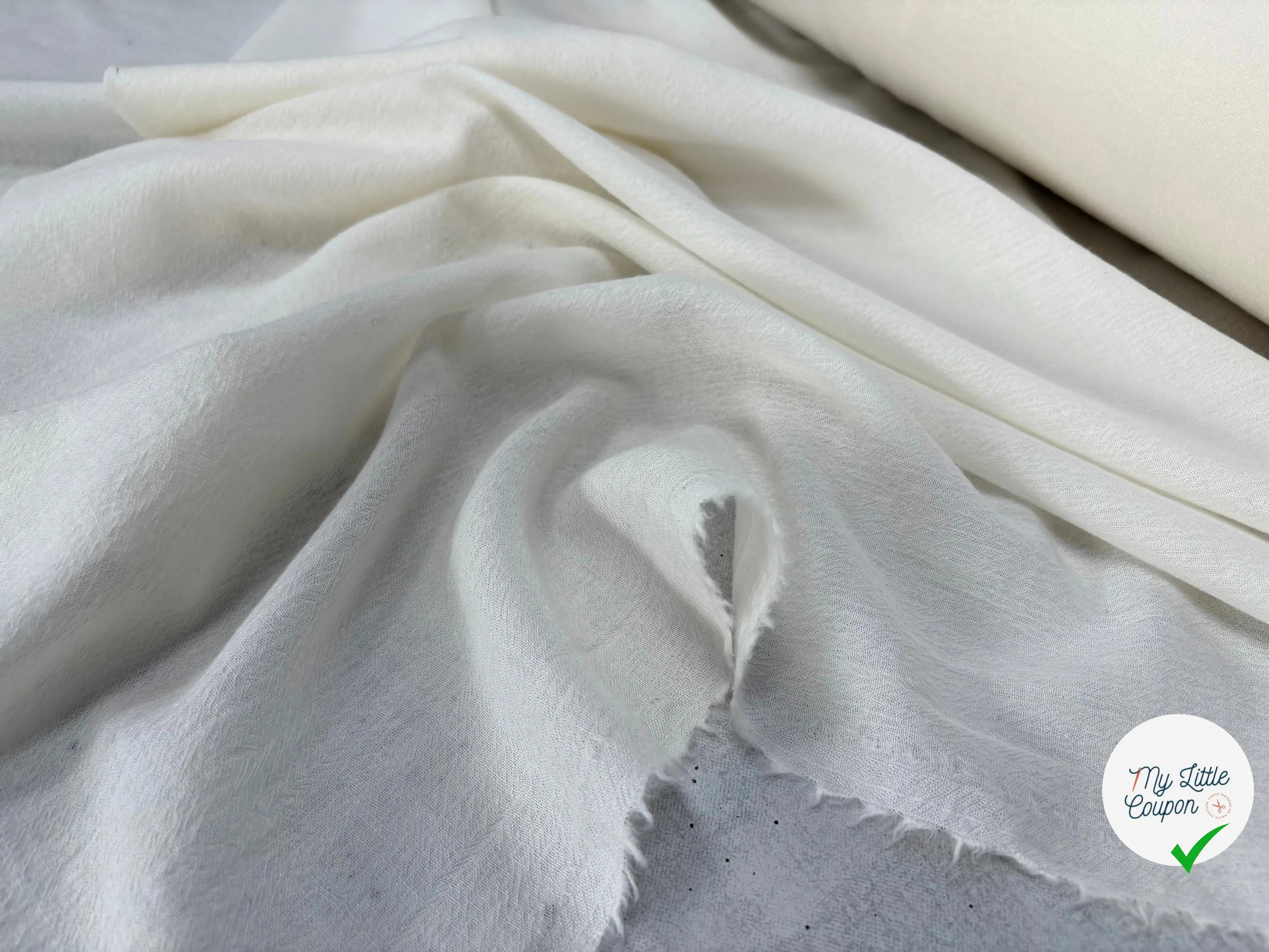 SOFT WOOL GAUZE, Seedpearl Beige - My Little Coupon