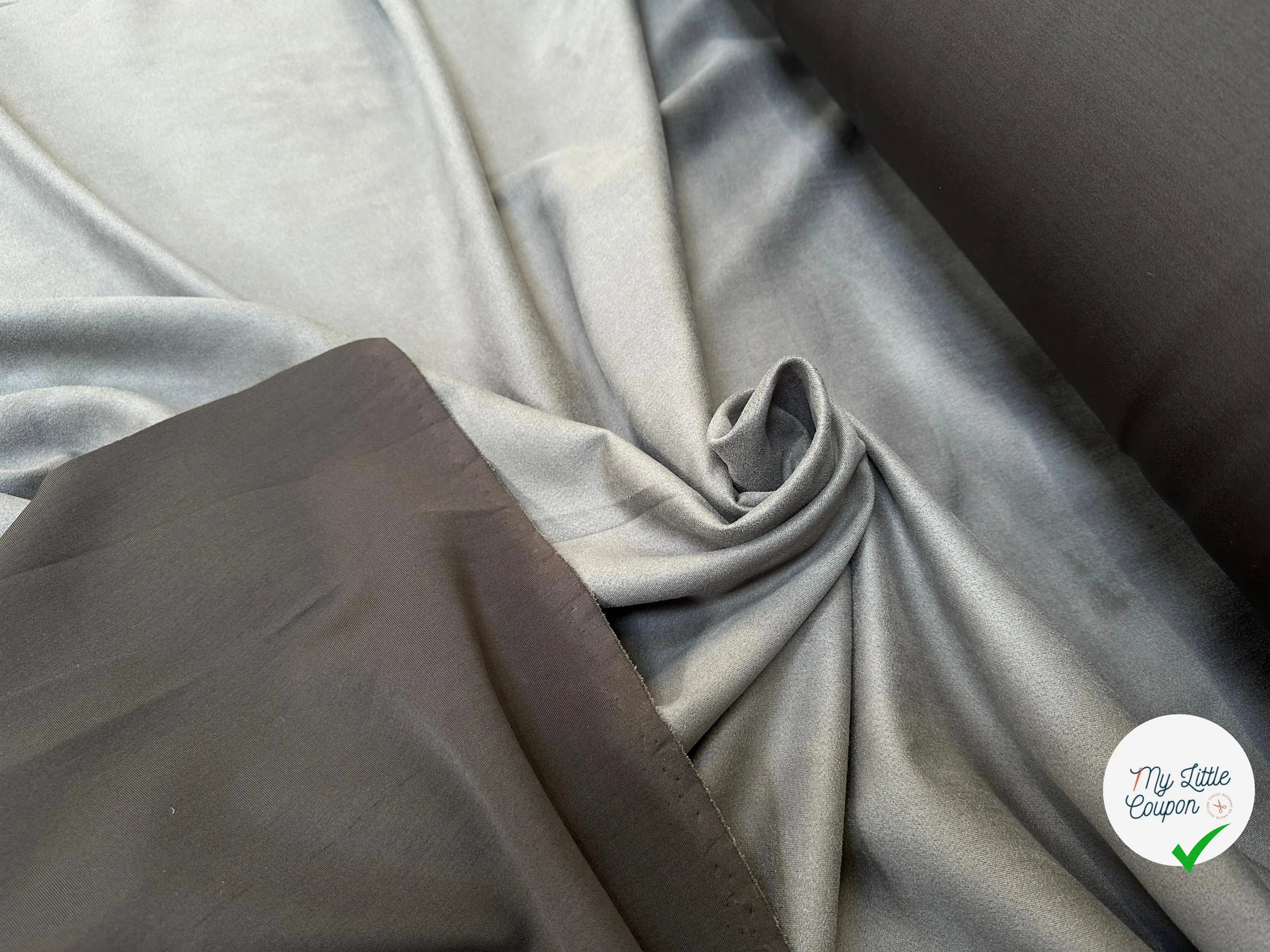 SUEDINE EFFET DAIM DENSE KHAKI GRIS 11%EAÂ - My Little Coupon
