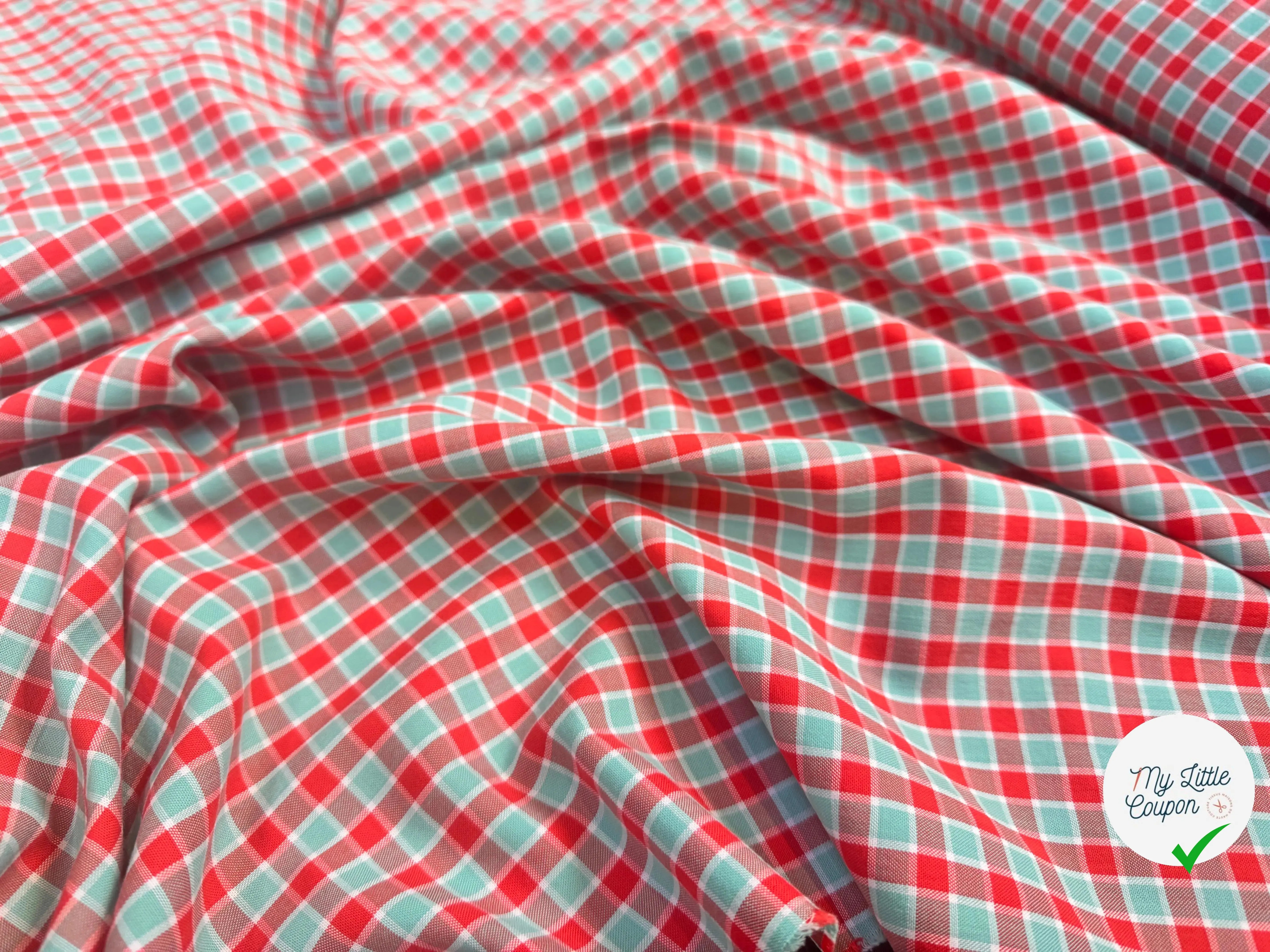 TISSU CHEMISE COTON CARREAUX BELLE TENUE - My Little Coupon